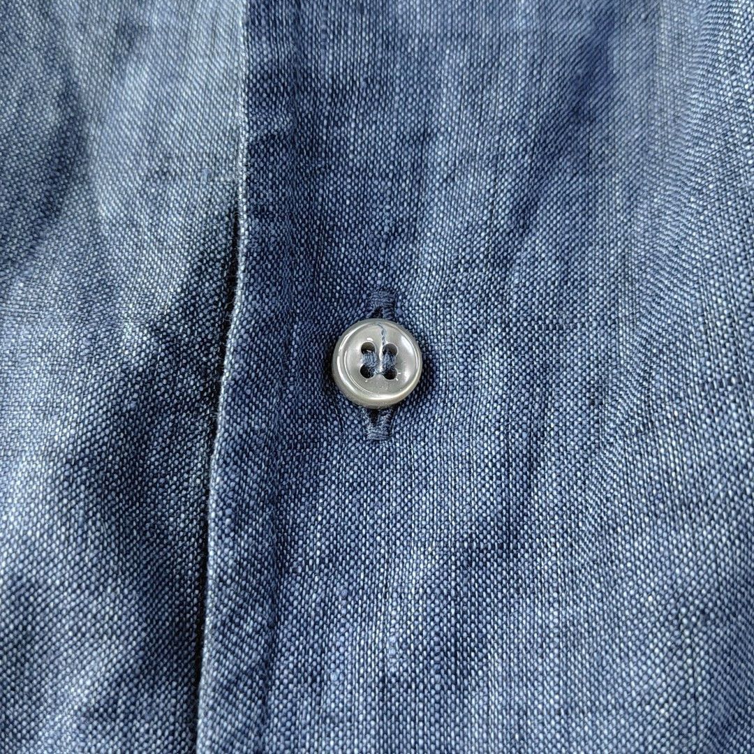 Loro Piana Elegant Linen Pullover Shirt in Blue Size US XL / EU 56 / 4 - 5 Thumbnail