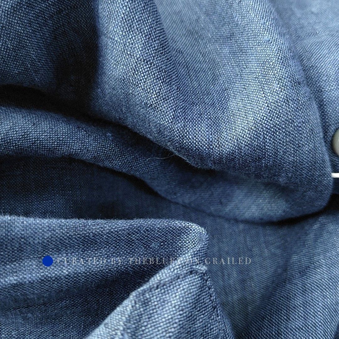 Loro Piana Elegant Linen Pullover Shirt in Blue Size US XL / EU 56 / 4 - 6 Thumbnail