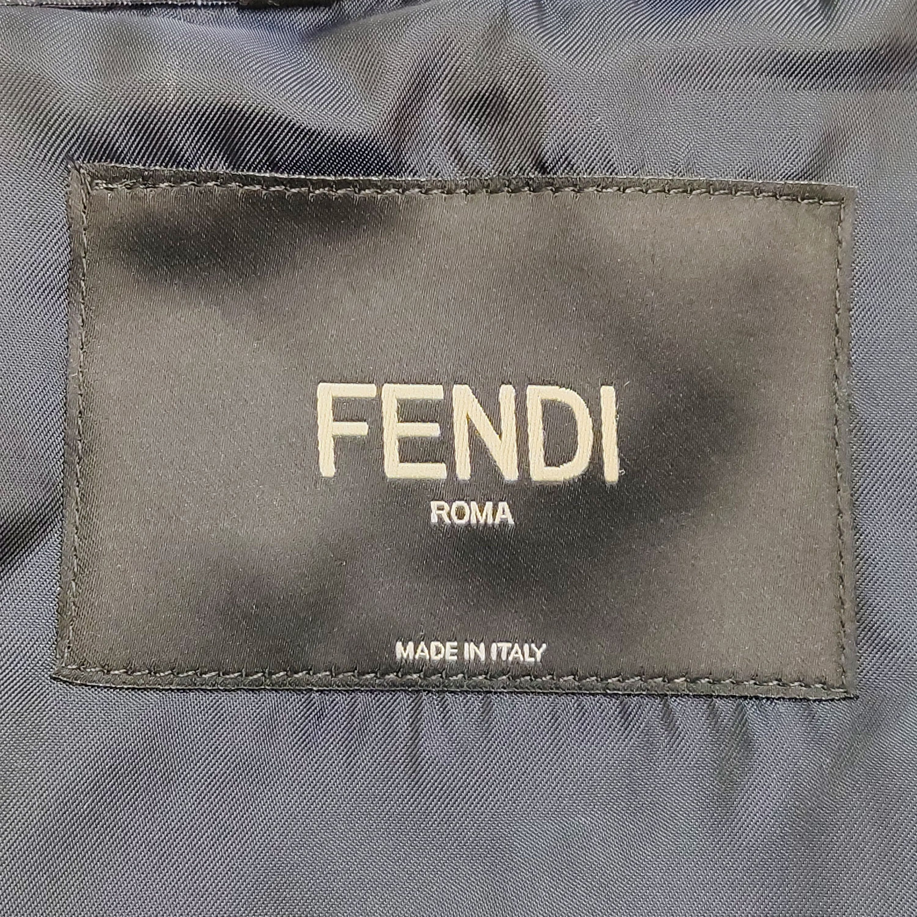 Fendi FF Logo Viscose Blend Jacket in Black Size US S / EU 44-46 / 1 - 5 Thumbnail