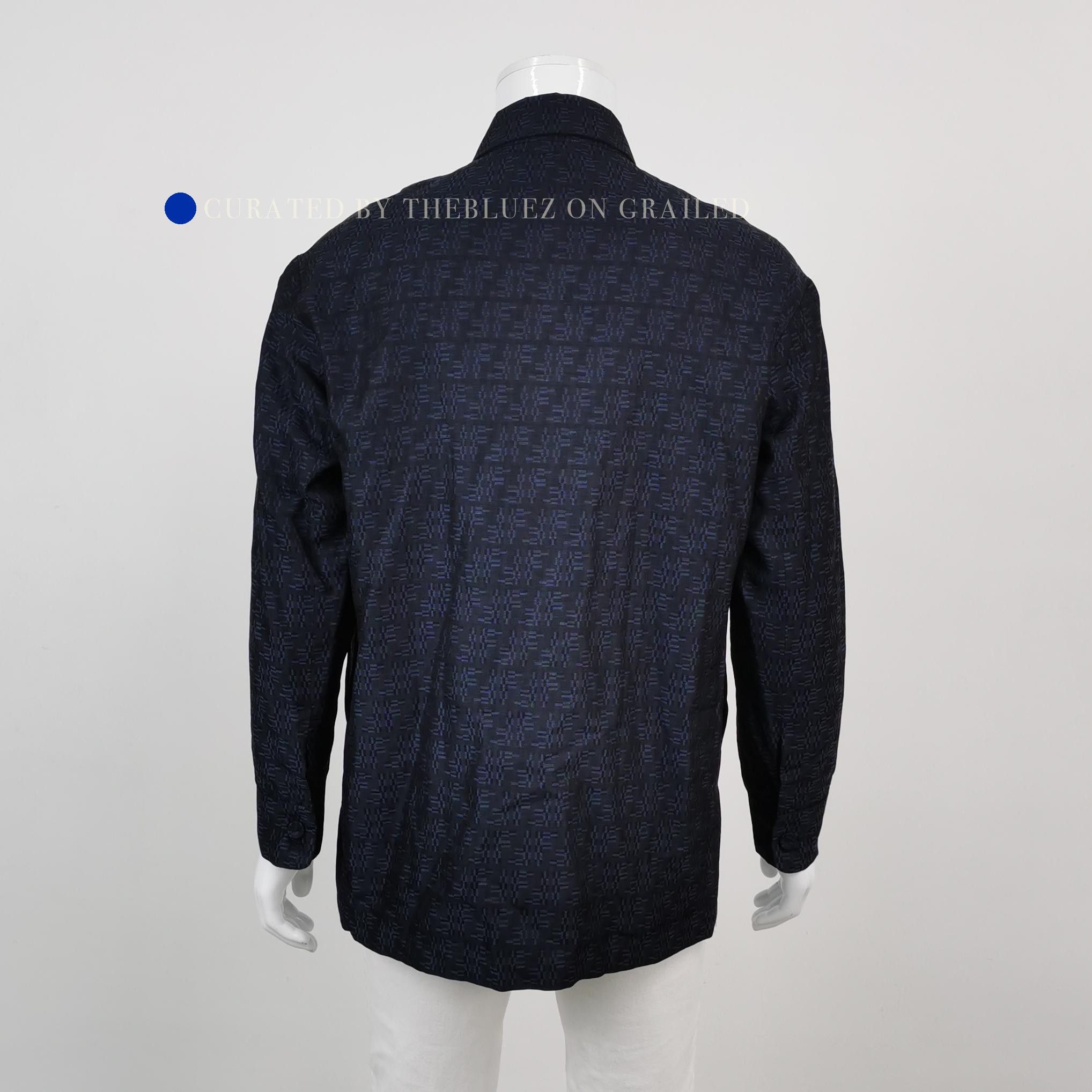 Fendi FF Logo Viscose Blend Jacket in Black Size US S / EU 44-46 / 1 - 2 Thumbnail