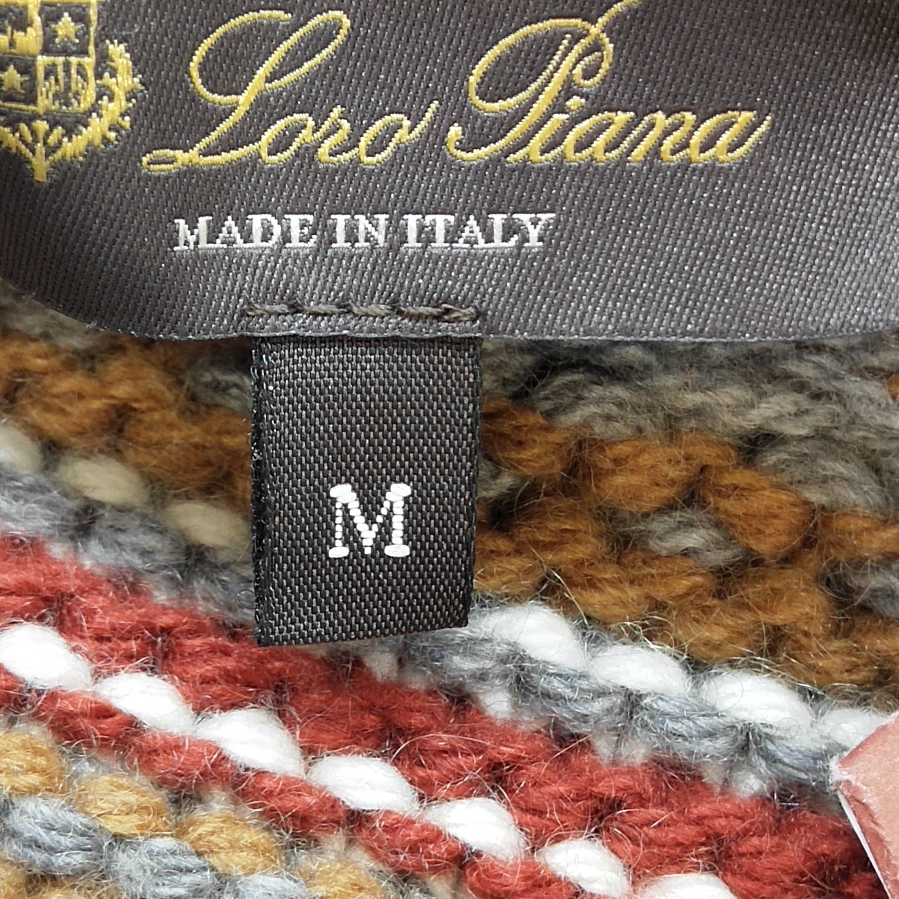 Loro Piana Fair Isle V-Neck Knit Sweater in Multi Size US M / EU 48-50 / 2 - 6 Thumbnail