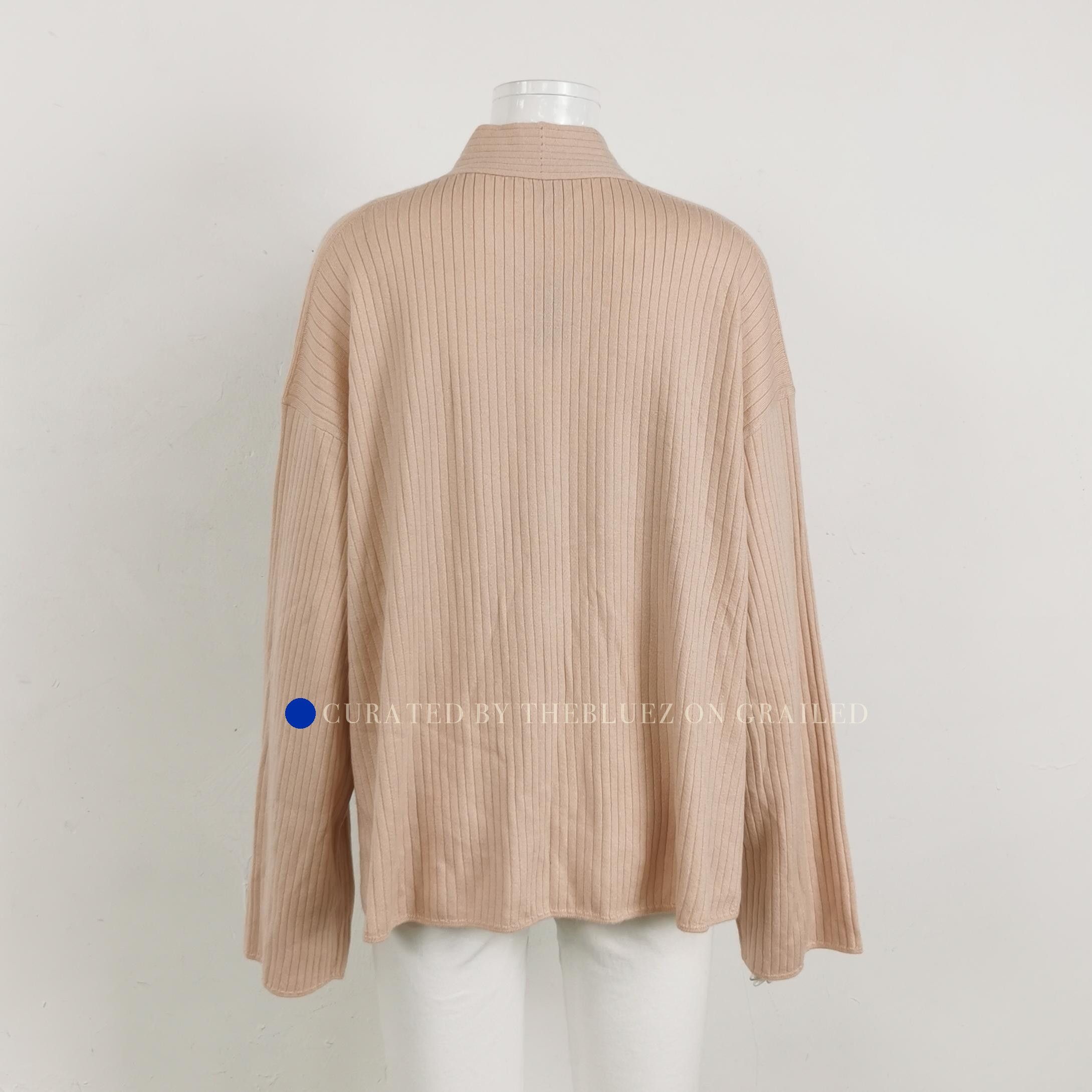 Loro Piana Cashmere Silk V-Neck Cardigan in Beige Size US L / EU 52-54 / 3 - 2 Thumbnail