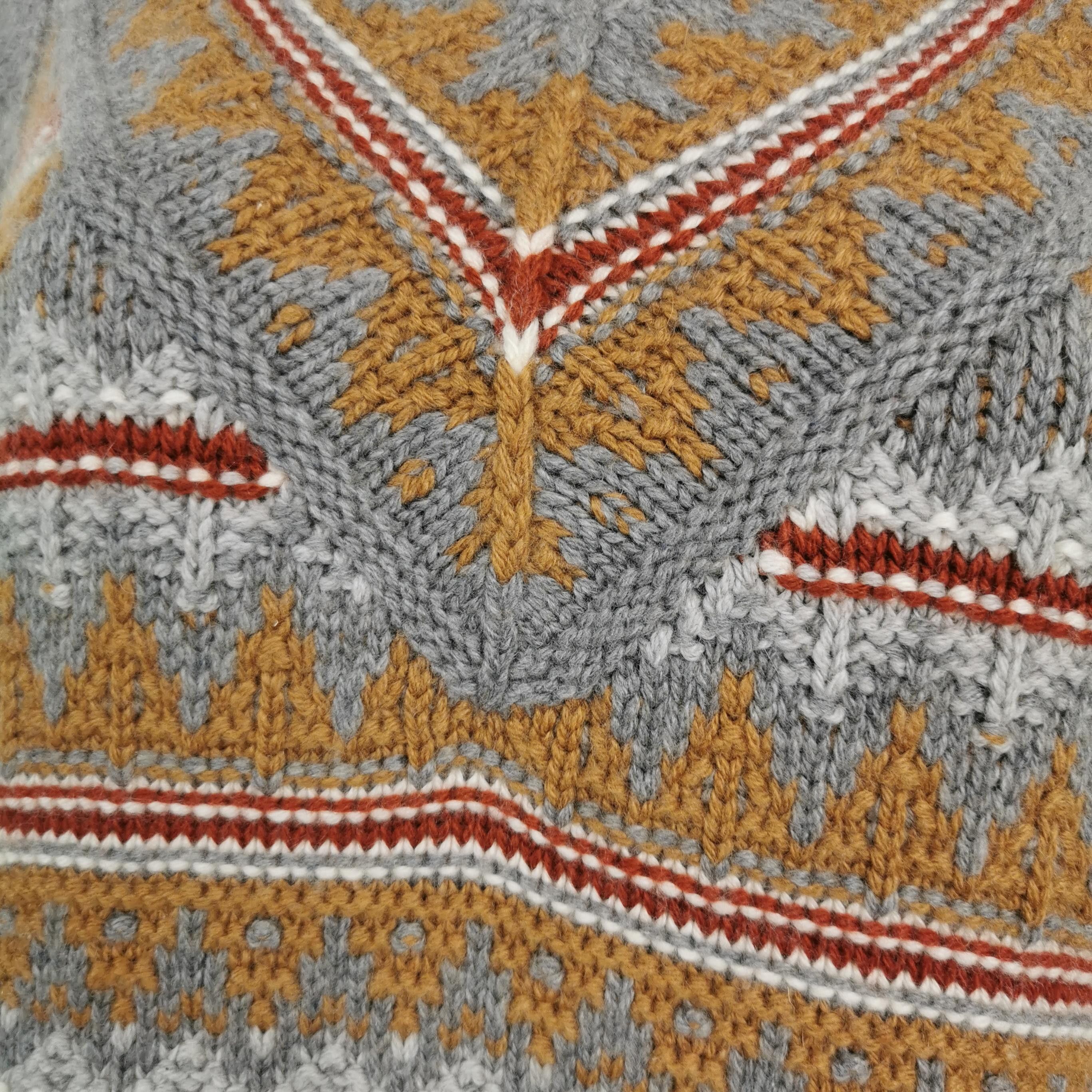 Loro Piana Patterned V-Neck Cashmere Sweater Size US L / EU 52-54 / 3 - 3 Thumbnail