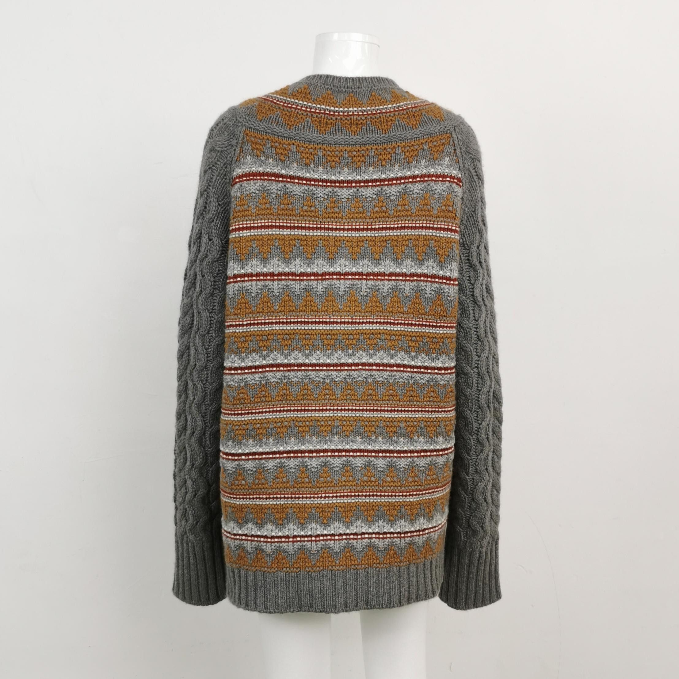 Loro Piana Patterned V-Neck Cashmere Sweater Size US L / EU 52-54 / 3 - 2 Thumbnail