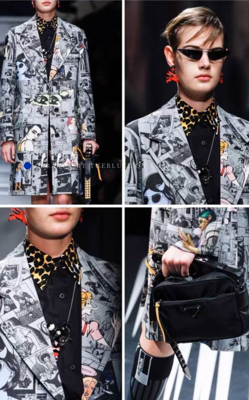 Prada Colorful Print Heavy Coat in Size S Size US S / EU 44-46 / 1 - 10 Thumbnail