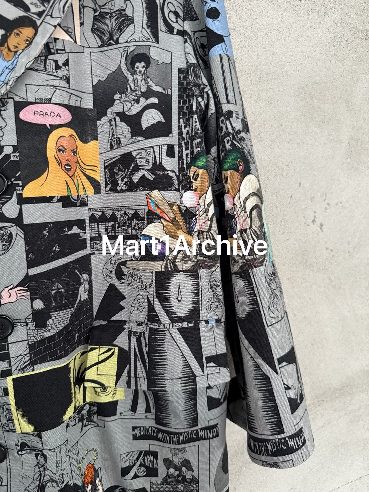 Prada Colorful Print Heavy Coat in Size S Size US S / EU 44-46 / 1 - 7 Thumbnail