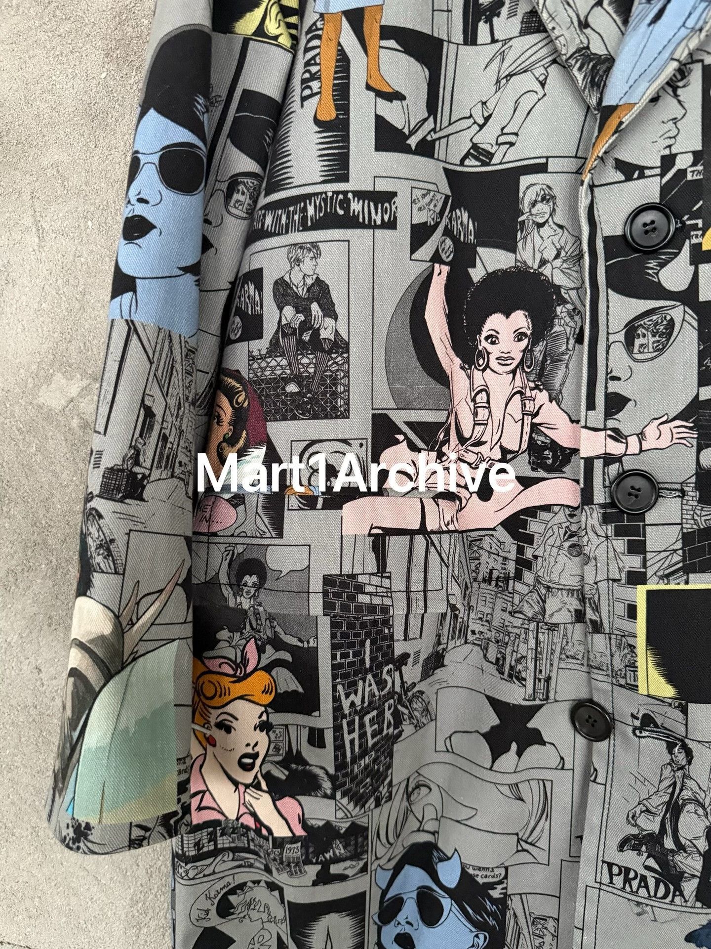 Prada Colorful Print Heavy Coat in Size S Size US S / EU 44-46 / 1 - 5 Thumbnail