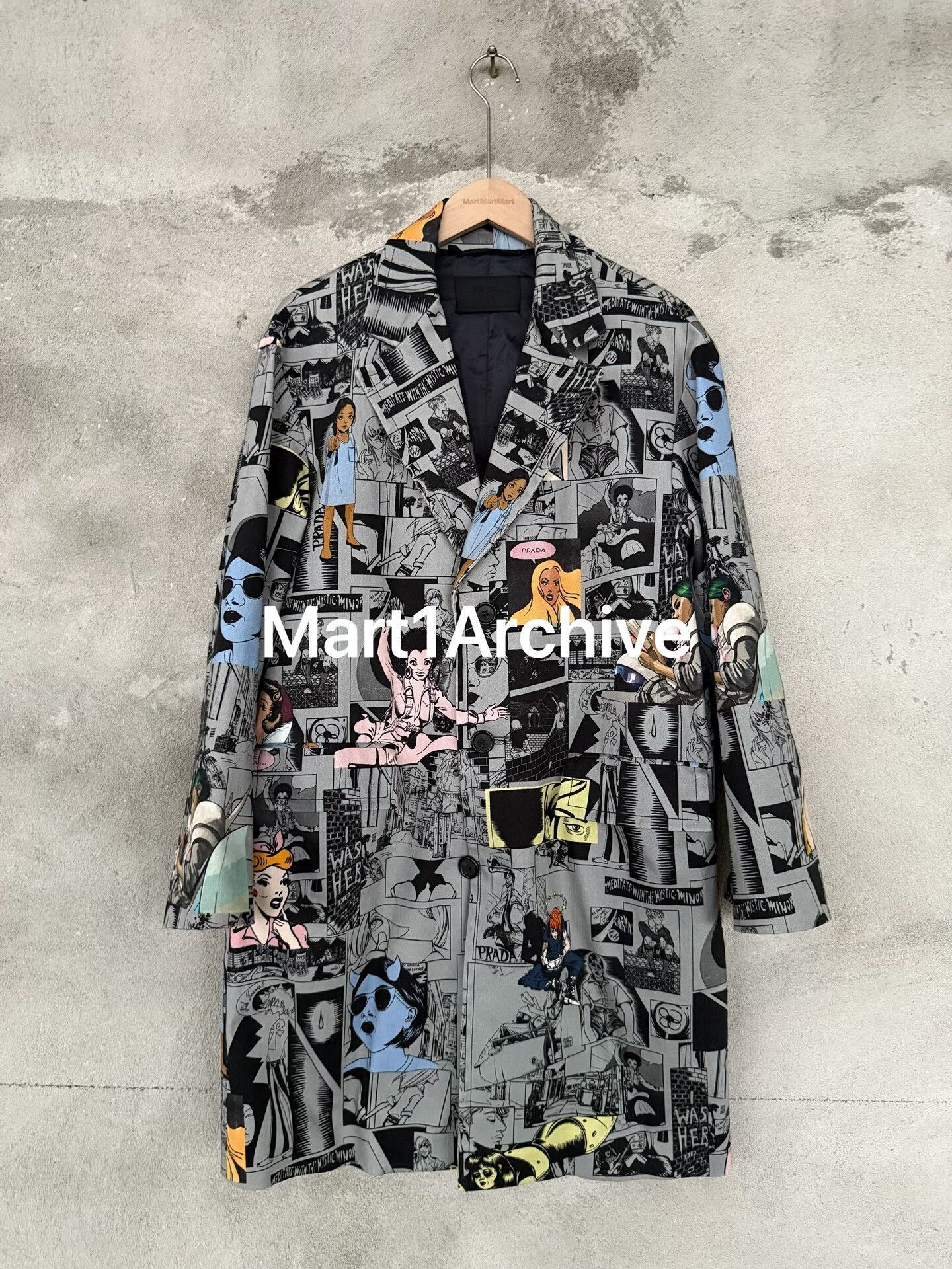 Prada Colorful Print Heavy Coat in Size S Size US S / EU 44-46 / 1 - 2 Thumbnail
