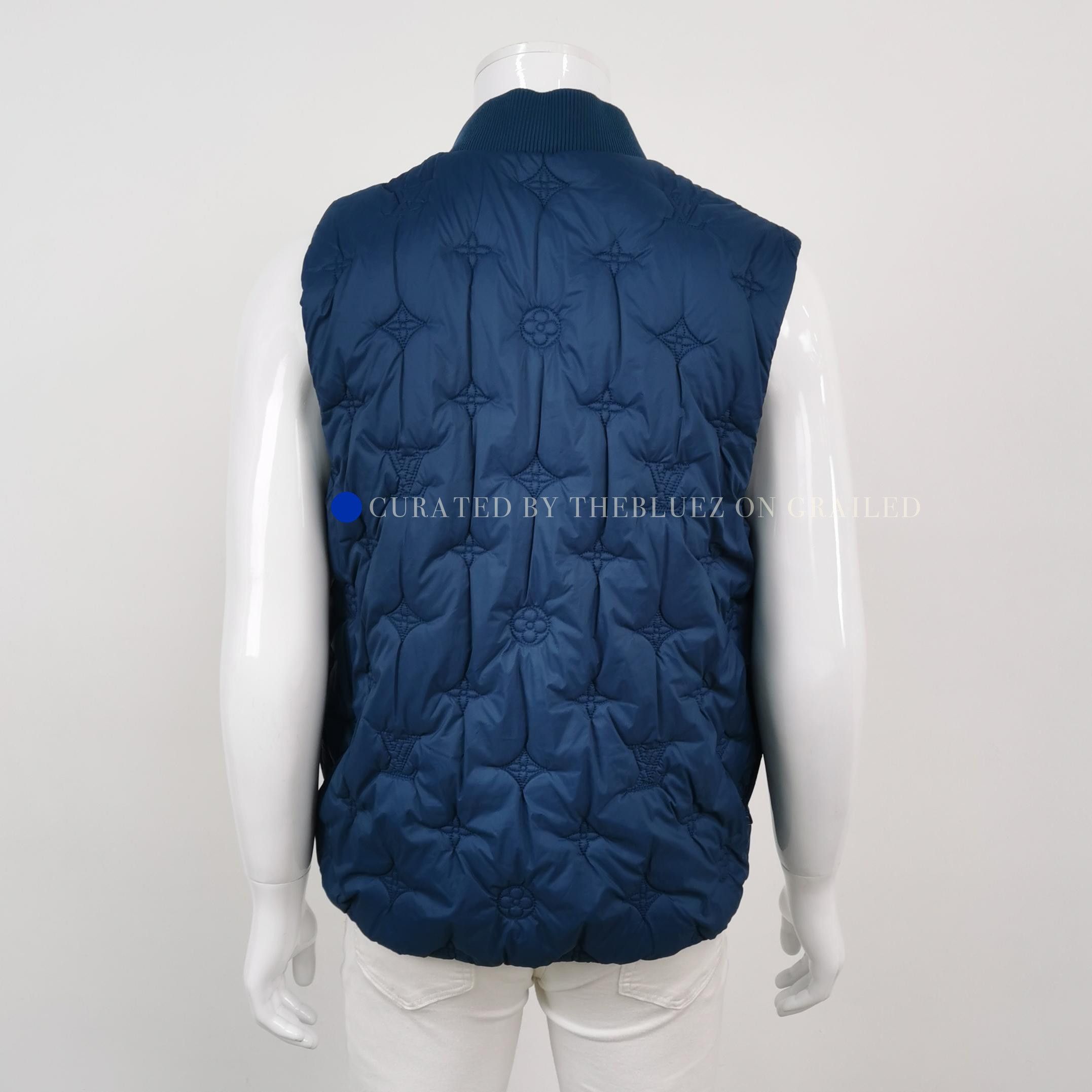Louis Vuitton Monogram Quilted Blue Vest Size US M / EU 48-50 / 2 - 2 Thumbnail