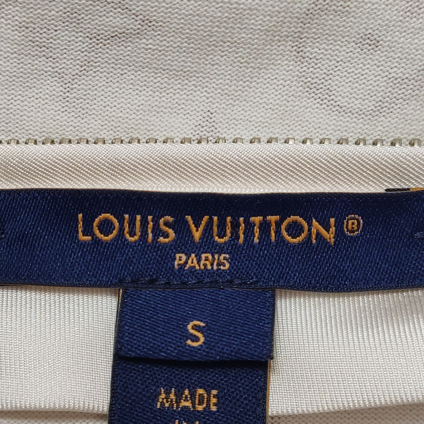 Louis Vuitton Monogram Zipper T-Shirt in Beige Size US S / EU 44-46 / 1 - 4 Thumbnail
