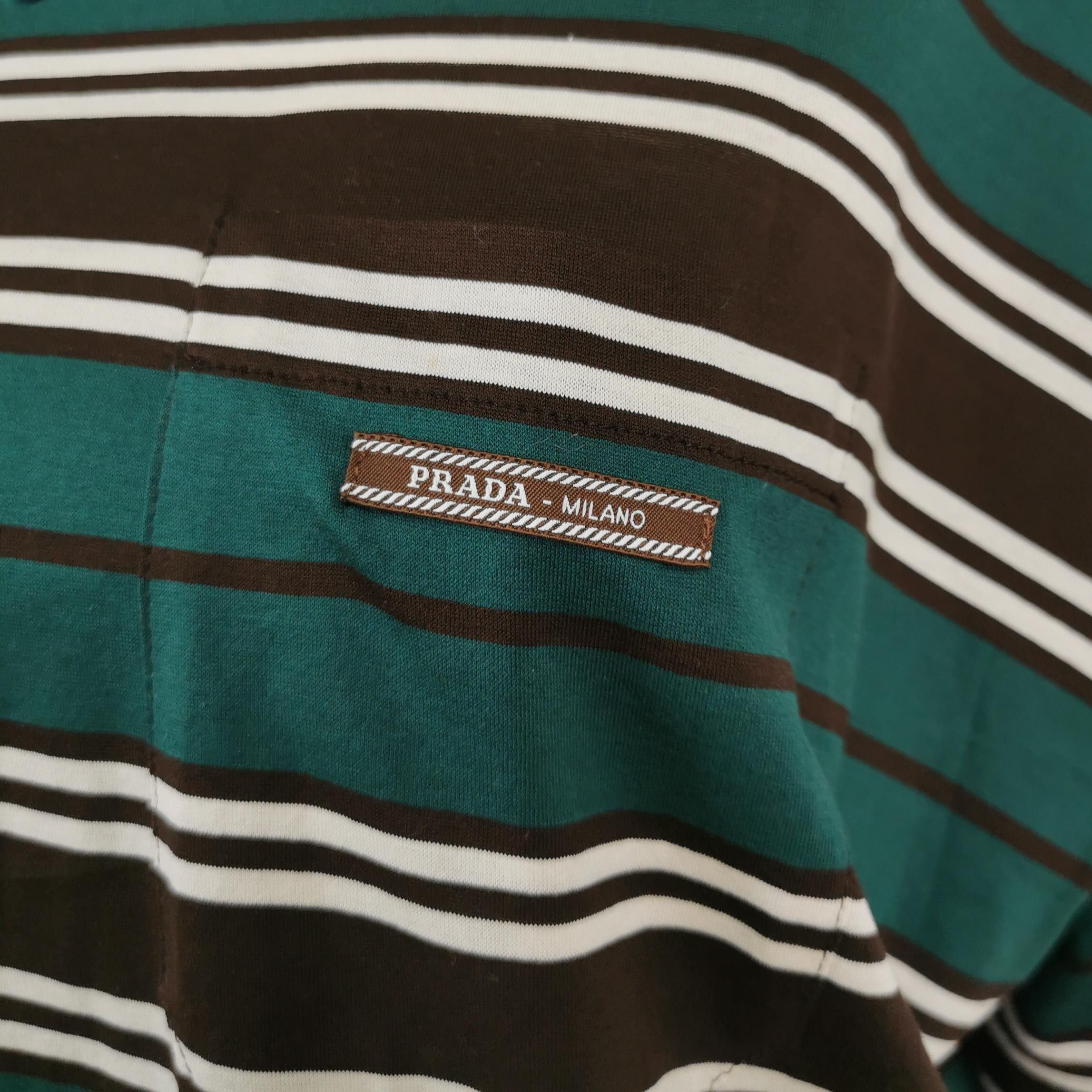 Prada Colorful Striped Logo Patch T-Shirt Size US XS / EU 42 / 0 - 3 Thumbnail