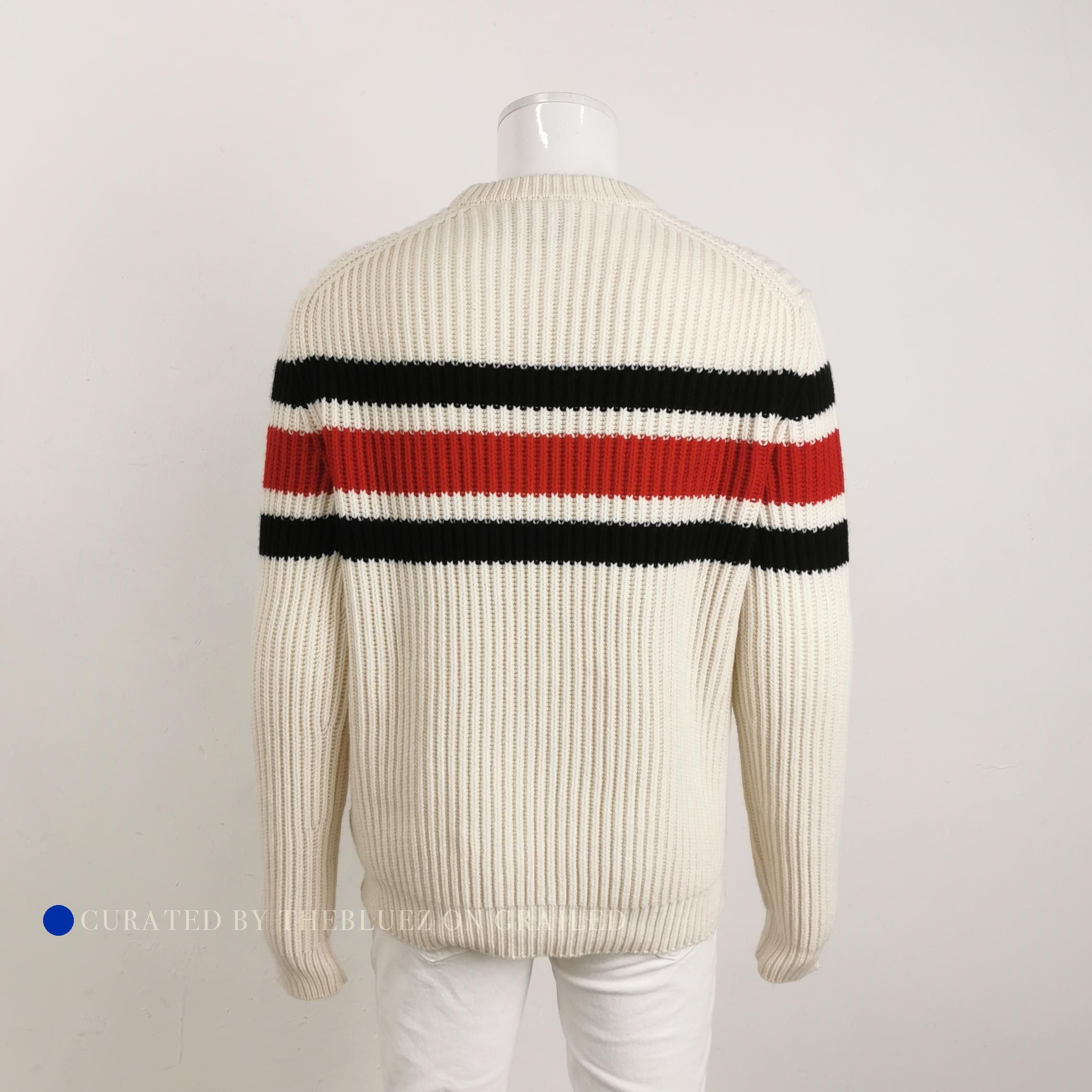 Prada Cozy Cashmere Logo Sweater in White Size US L / EU 52-54 / 3 - 2 Thumbnail
