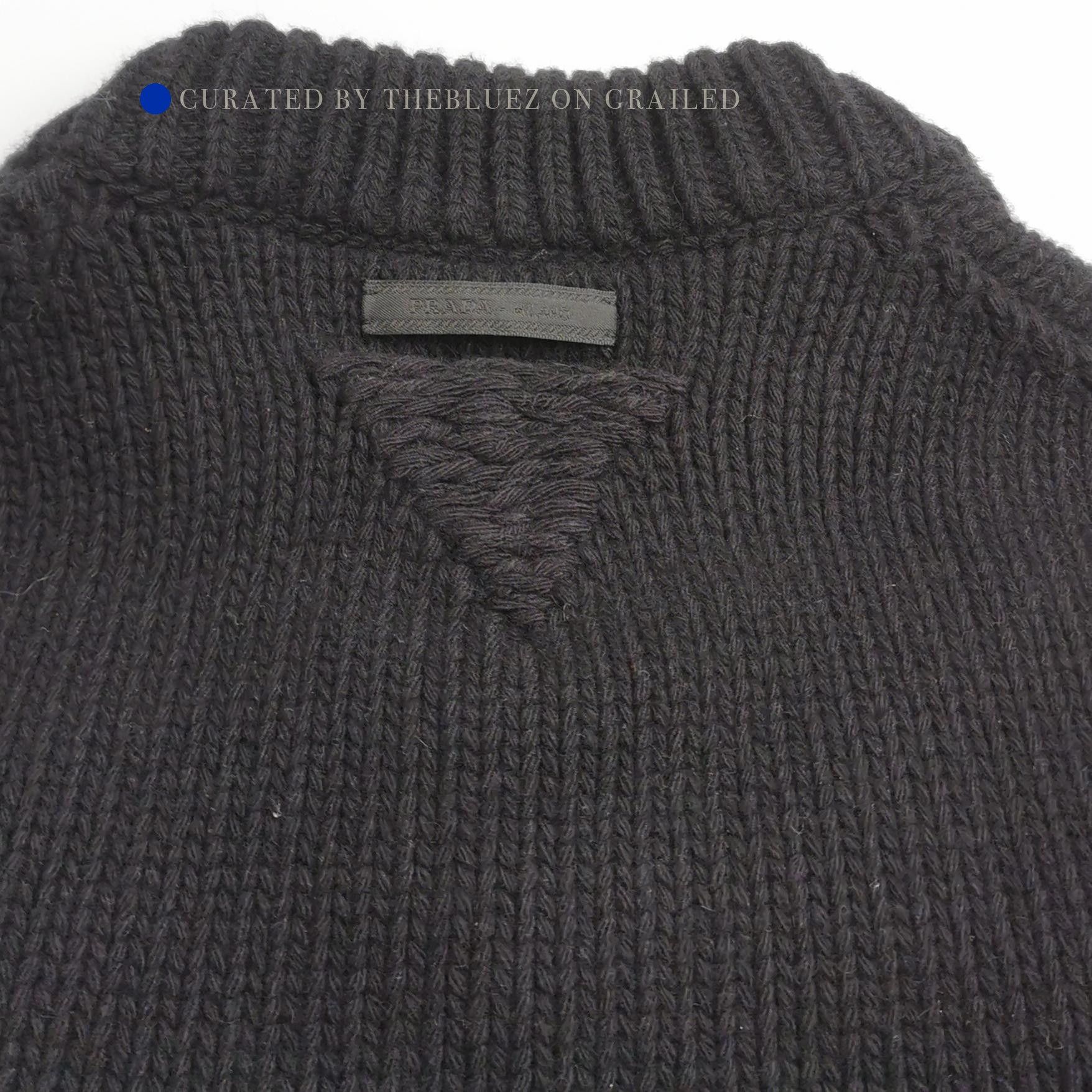 Prada Cashmere Blend Black Sweater in Size L Size US L / EU 52-54 / 3 - 3 Thumbnail