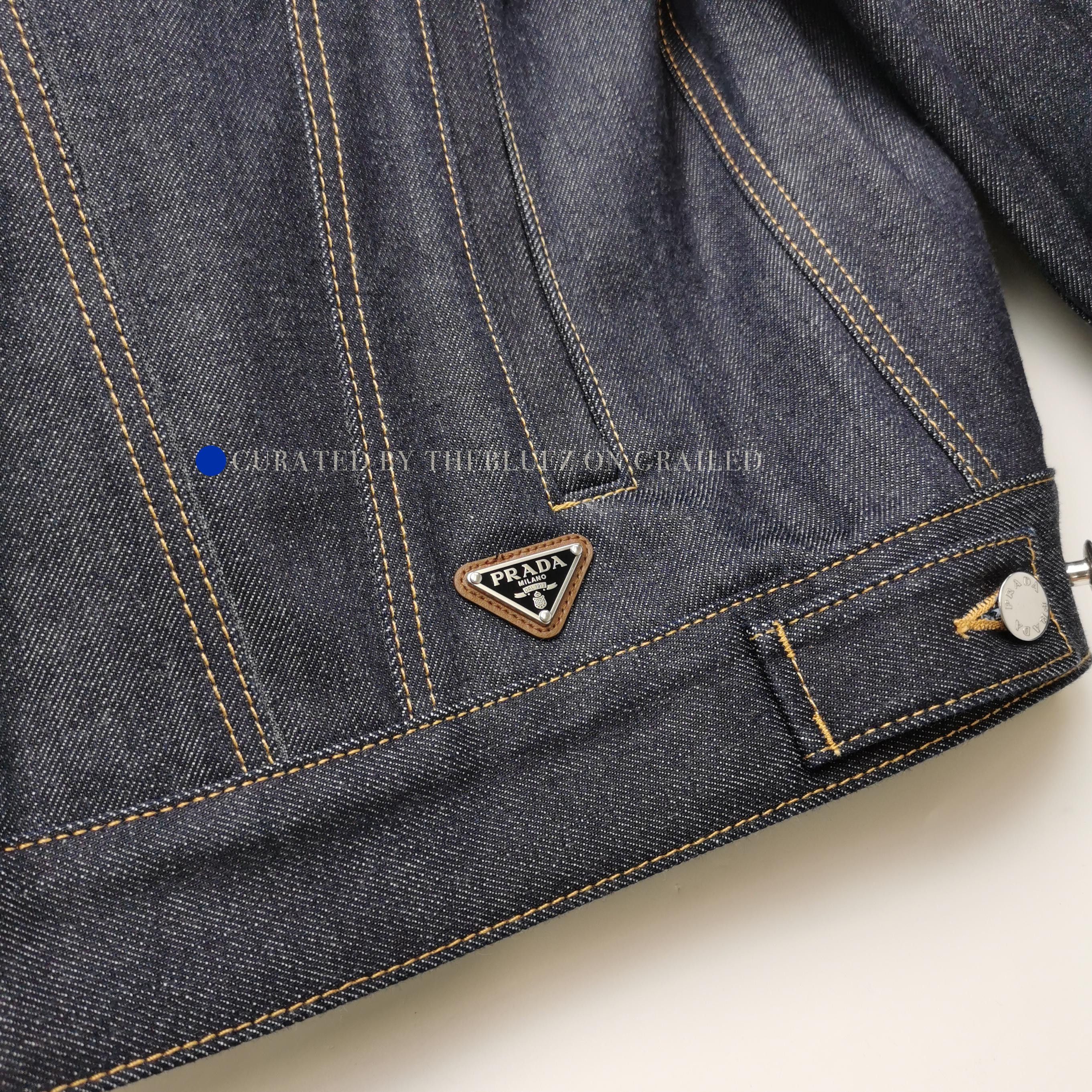 Prada Stylish Blue Denim Jacket in Size M Size US M / EU 48-50 / 2 - 3 Thumbnail