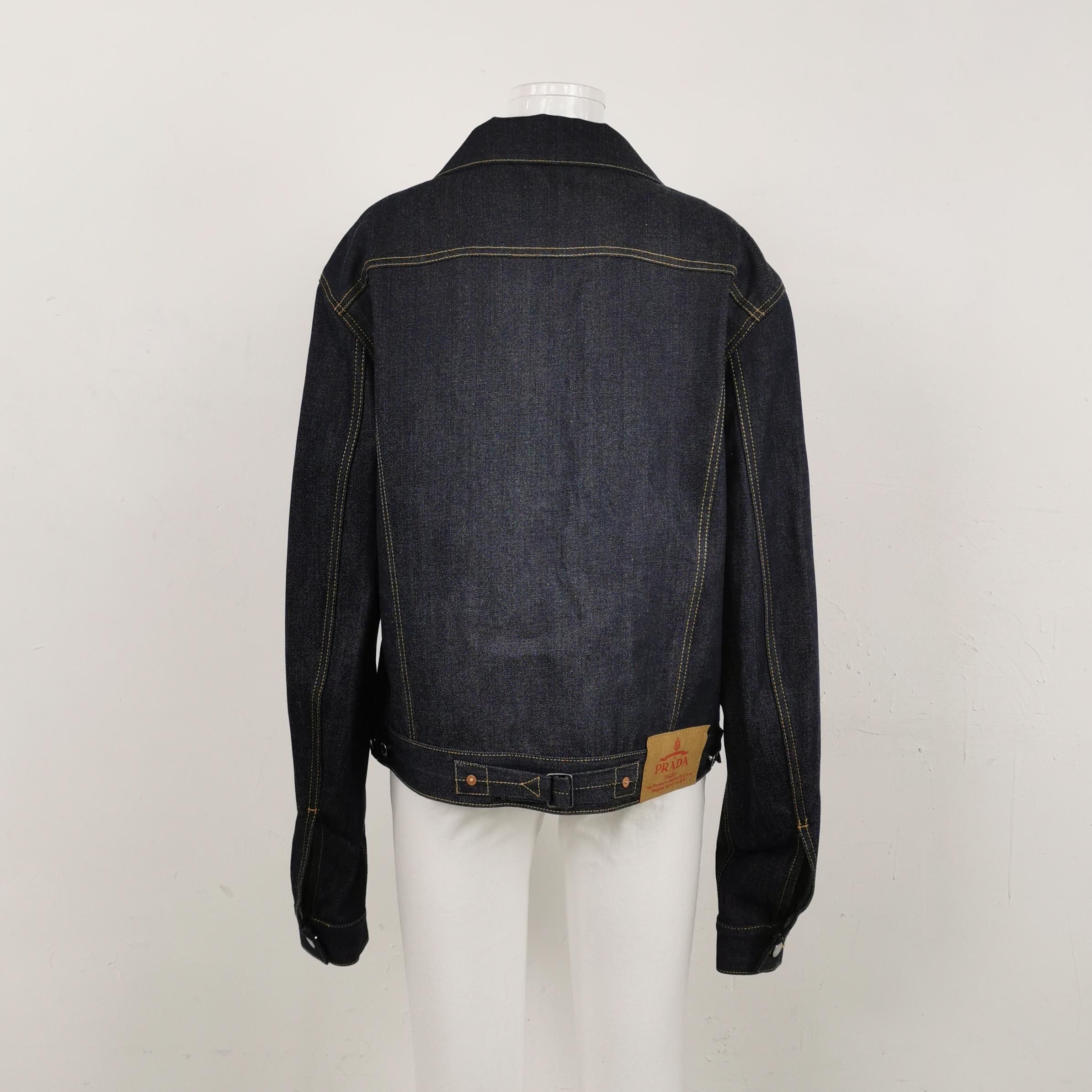 Prada Stylish Blue Denim Jacket in Size M Size US M / EU 48-50 / 2 - 2 Thumbnail