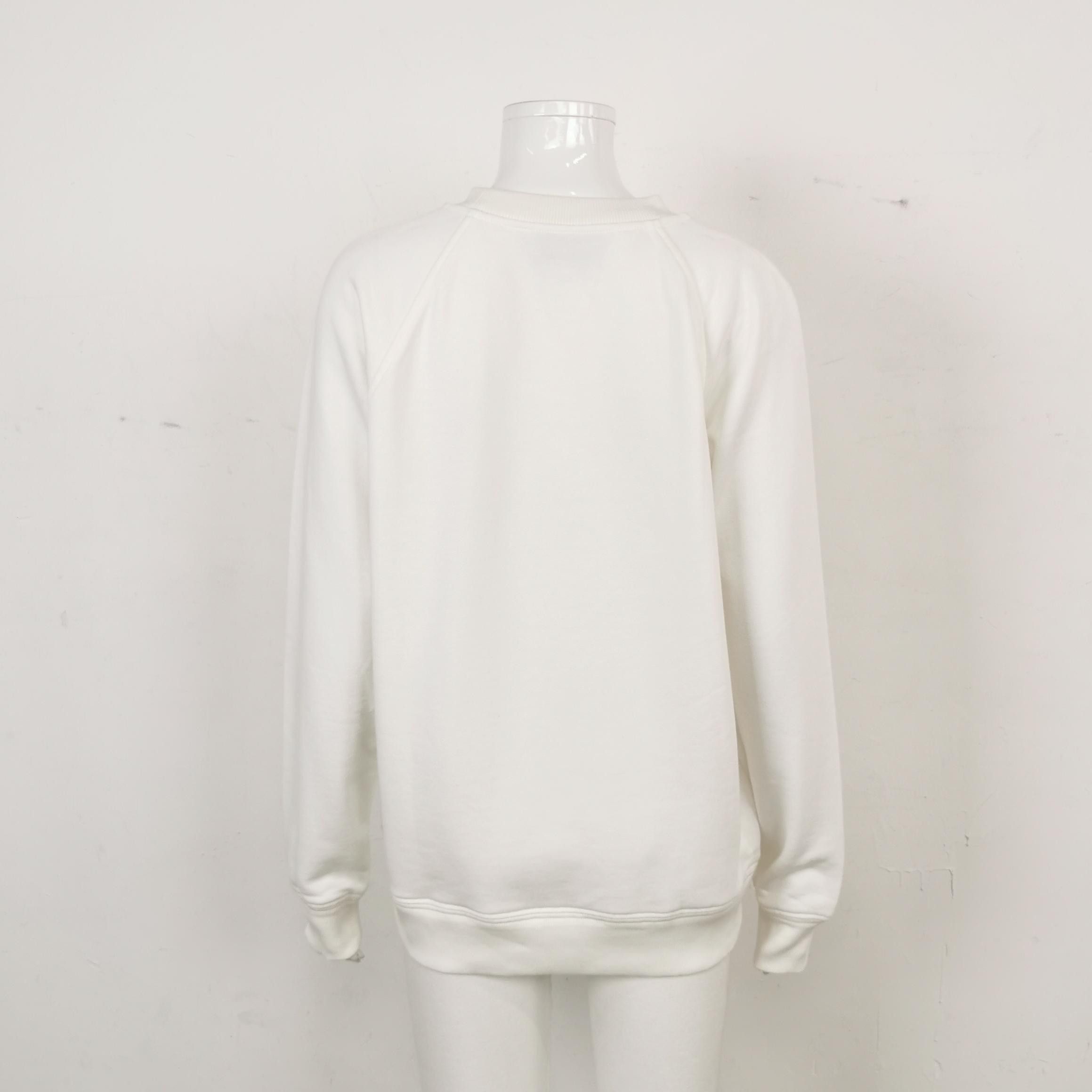 Prada Classic White Logo Crewneck Sweatshirt Size US S / EU 44-46 / 1 - 2 Thumbnail