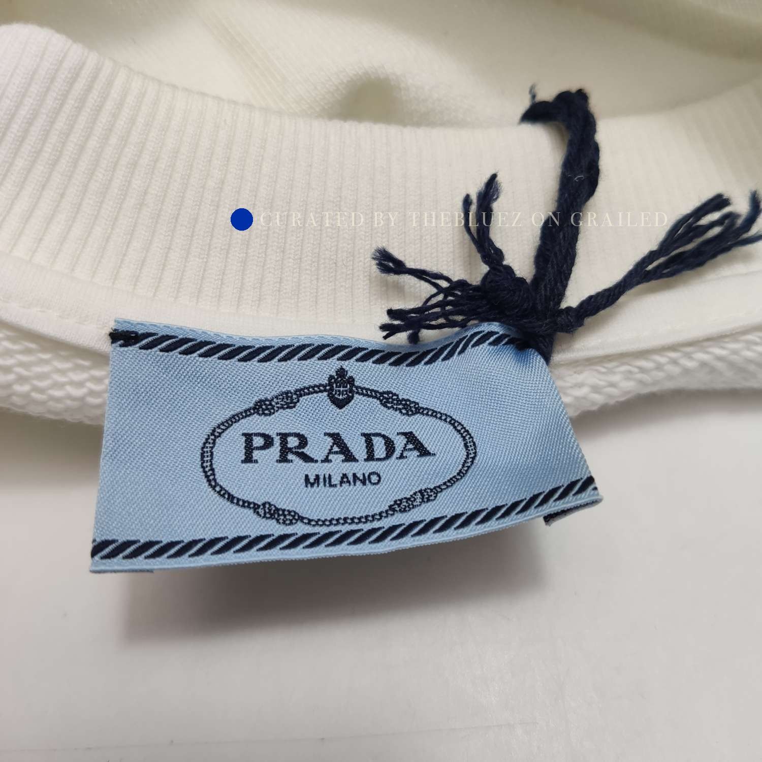 Prada Classic White Logo Crewneck Sweatshirt Size US S / EU 44-46 / 1 - 5 Thumbnail