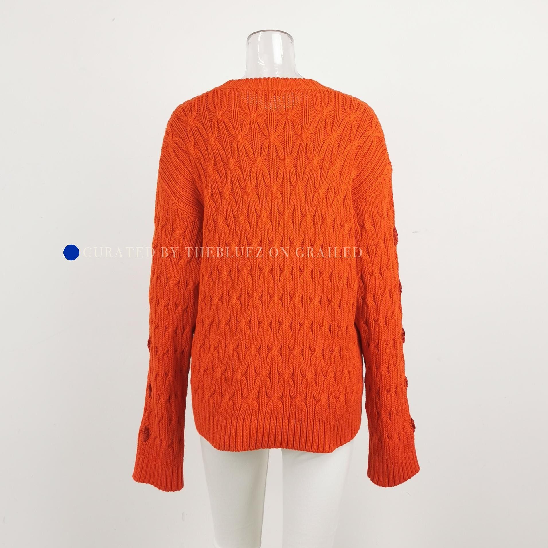 Loro Piana Orange Cotton Crewneck Sweater in Size M Size US M / EU 48-50 / 2 - 2 Thumbnail