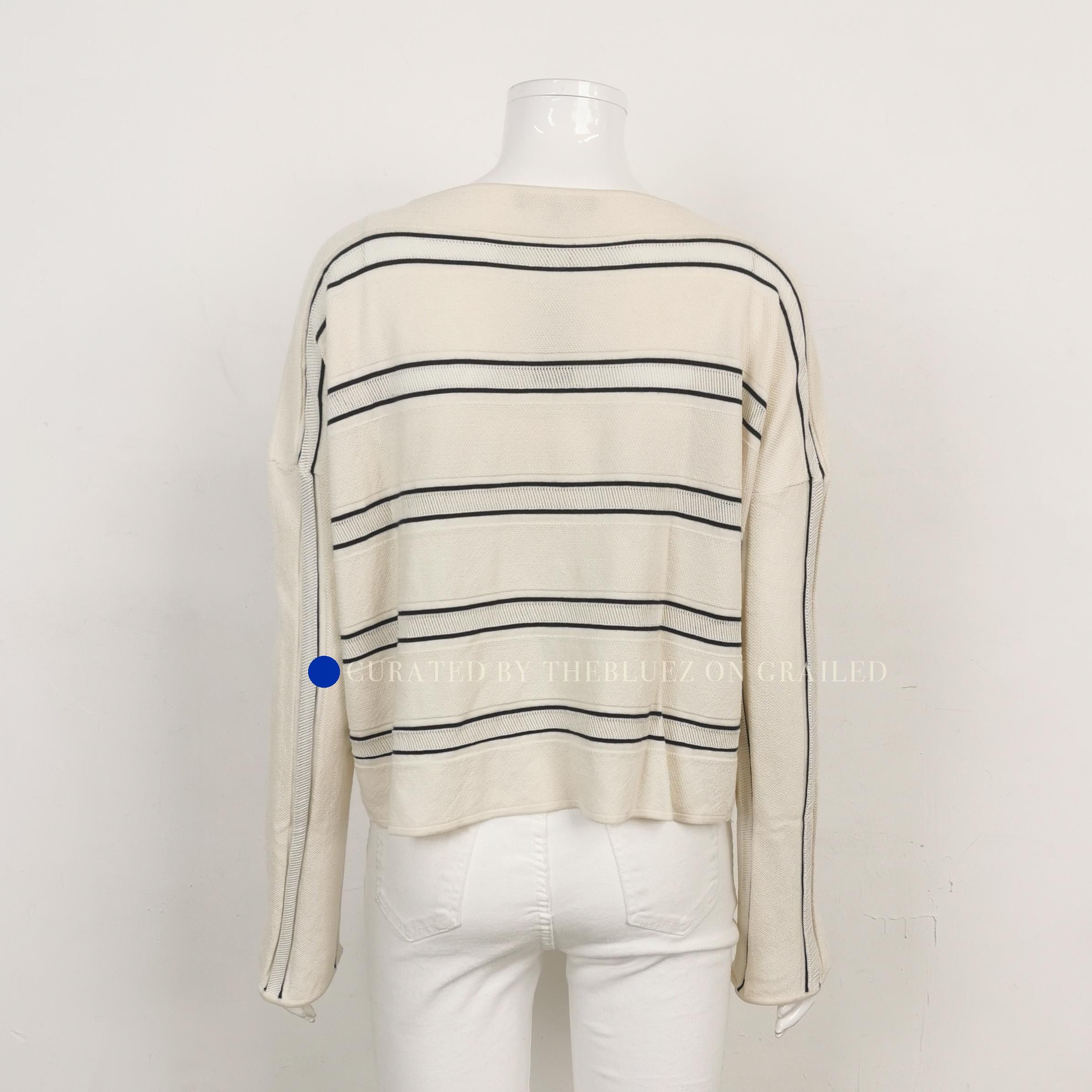 Loro Piana Striped Cashmere-Silk Blend Sweater Size US M / EU 48-50 / 2 - 2 Thumbnail