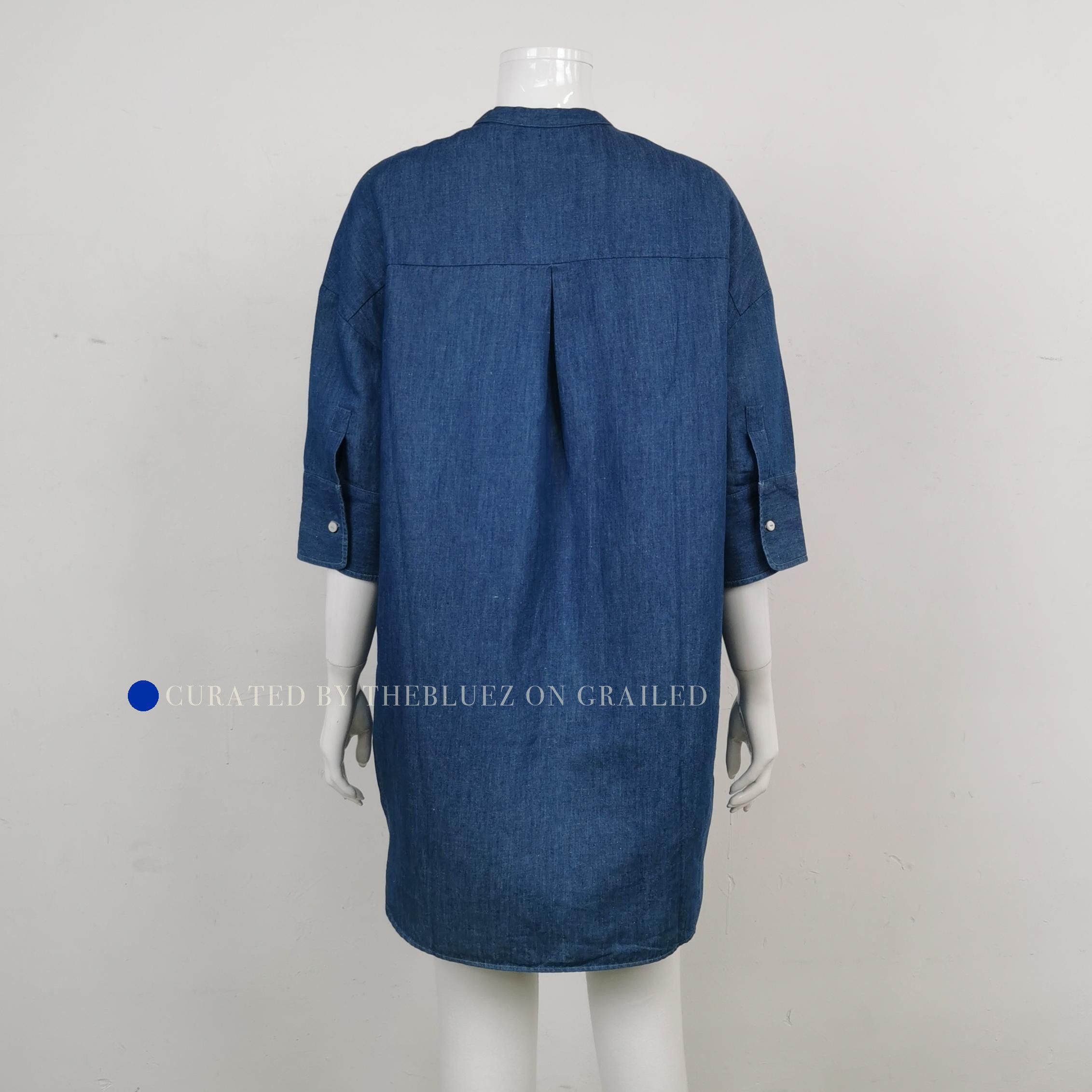 Loro Piana Casual Blue Cotton Linen Shirt Size US S / EU 44-46 / 1 - 2 Thumbnail