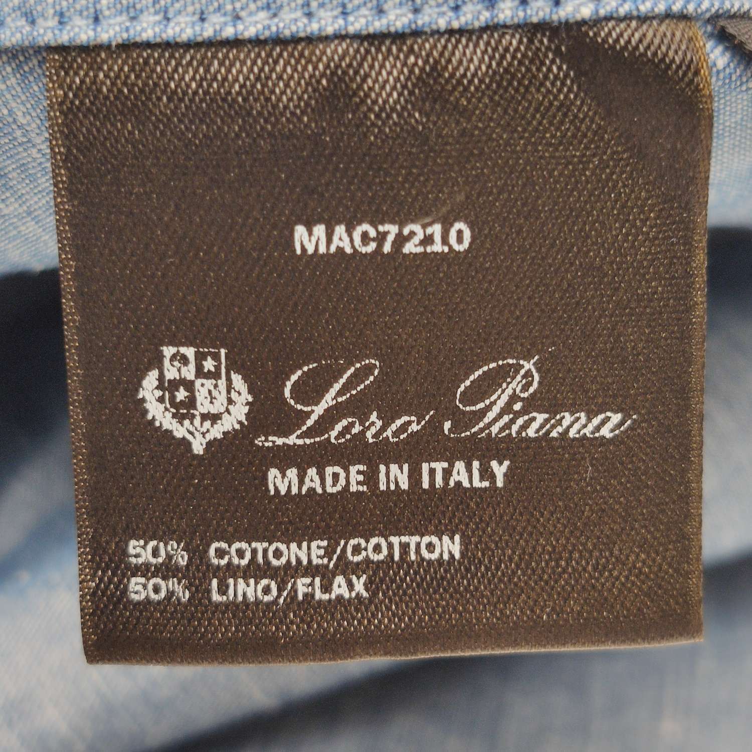 Loro Piana Casual Blue Cotton Linen Shirt Size US S / EU 44-46 / 1 - 6 Thumbnail
