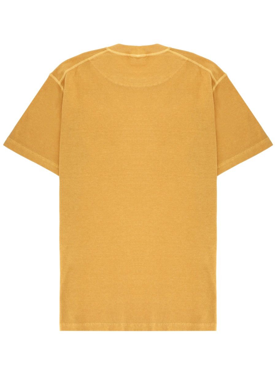 Stone Island STONE ISLAND T-SHIRT WITH LOGO PATCH - YELLOW Size US XXL / EU 58 / 5 - 2 Thumbnail
