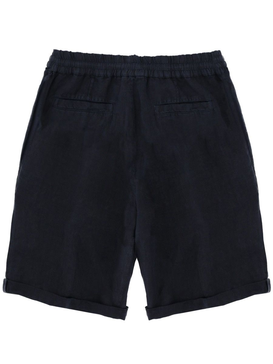 Brunello Cucinelli BRUNELLO CUCINELLI BERMUDA WITH ELASTIC - BLACK (IT 50) Size US 34 / EU 50 - 3 Thumbnail