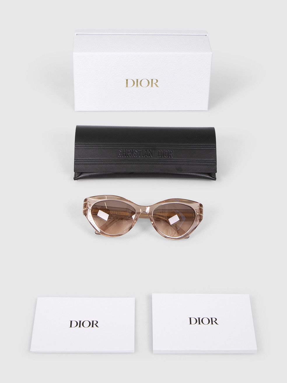 Dior Pink Cat Eye DiorSignature B7I Sunglasses Size ONE SIZE - 3 Thumbnail