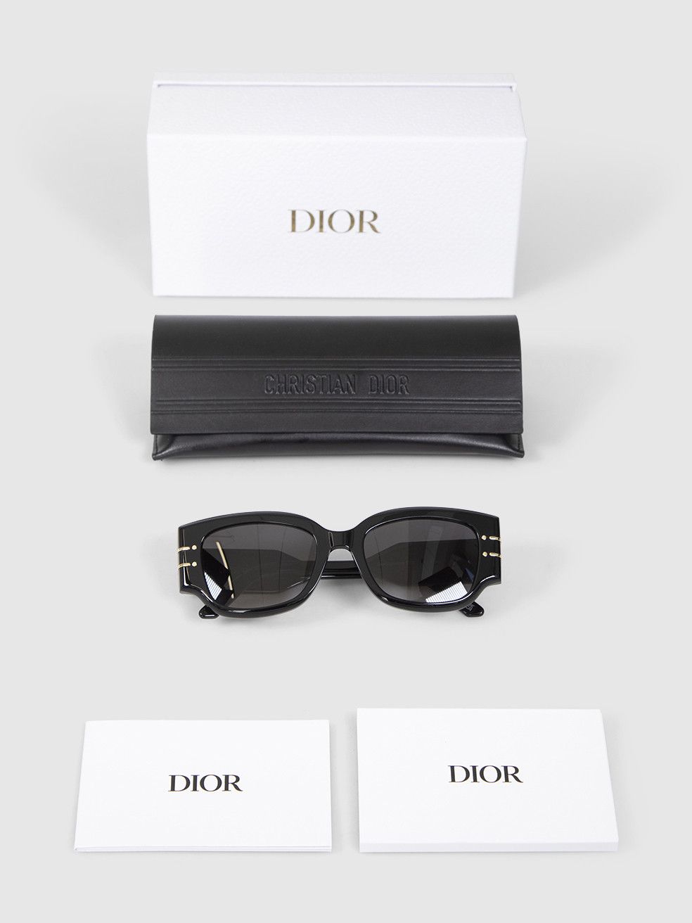 Dior Black DiorSignature S13I Sunglasses Size ONE SIZE - 3 Thumbnail