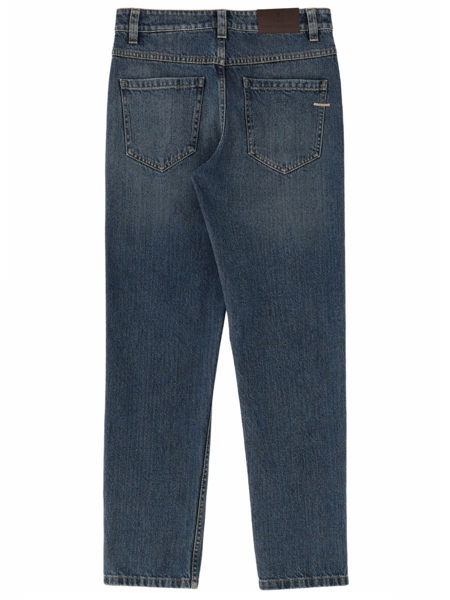 Brunello Cucinelli BRUNELLO CUCINELLI "STRAIGHT" JEANS - DENIM (IT 42) Size 42" / US 20 - 3 Thumbnail