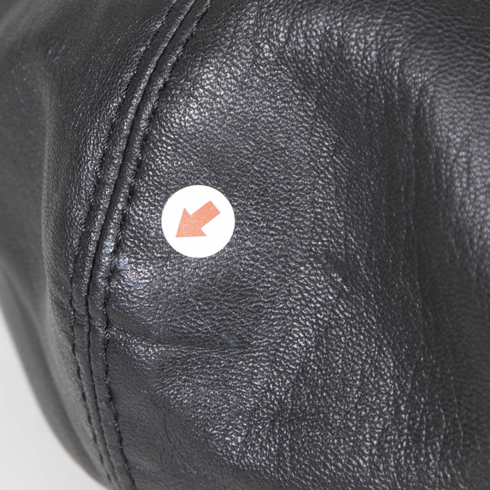 Borsalino Black Leather Baker Hat Size ONE SIZE - 7 Thumbnail