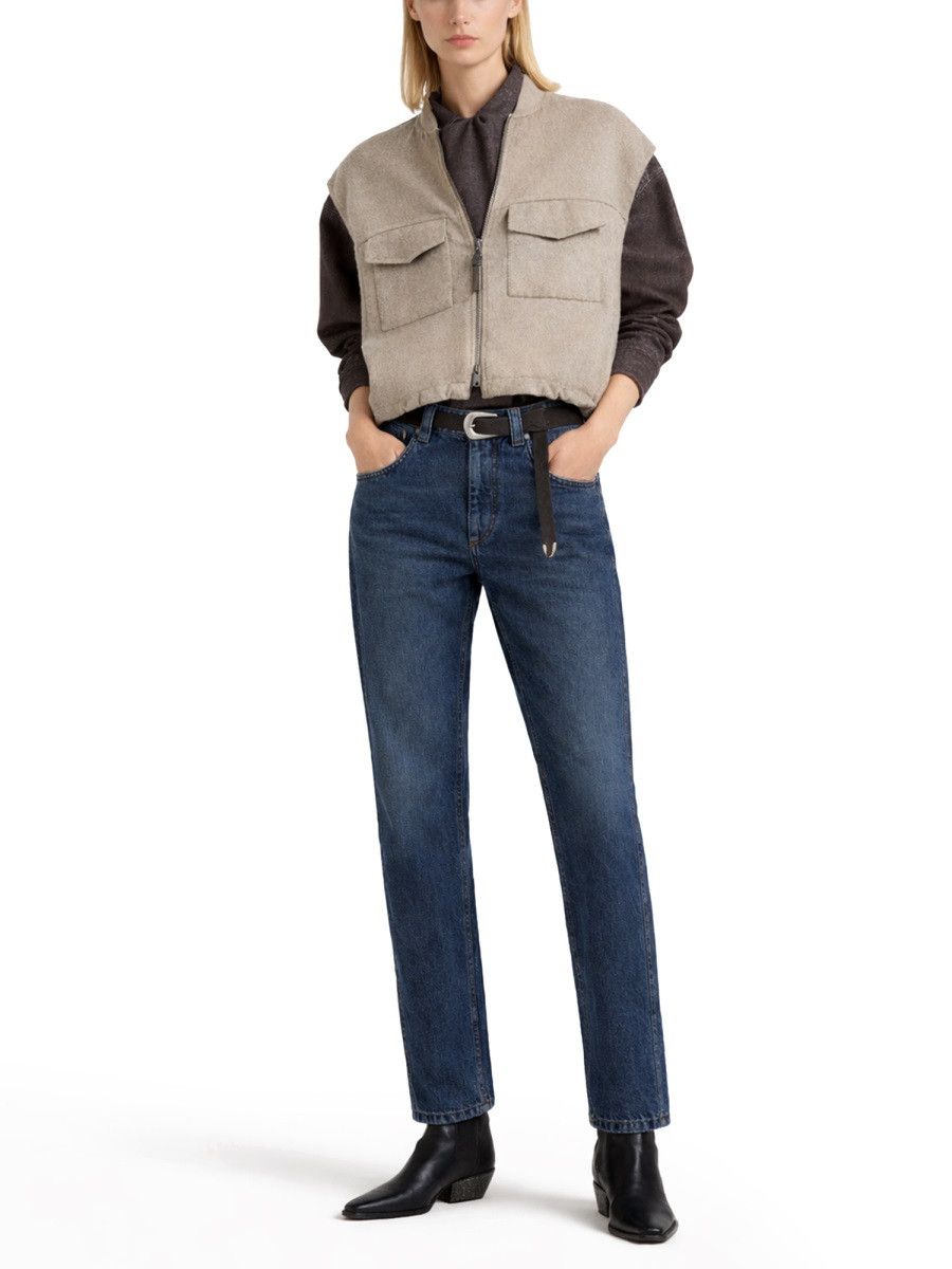 Brunello Cucinelli BRUNELLO CUCINELLI "STRAIGHT" JEANS - DENIM (IT 44) Size 30" / US 8 / IT 44 - 2 Thumbnail