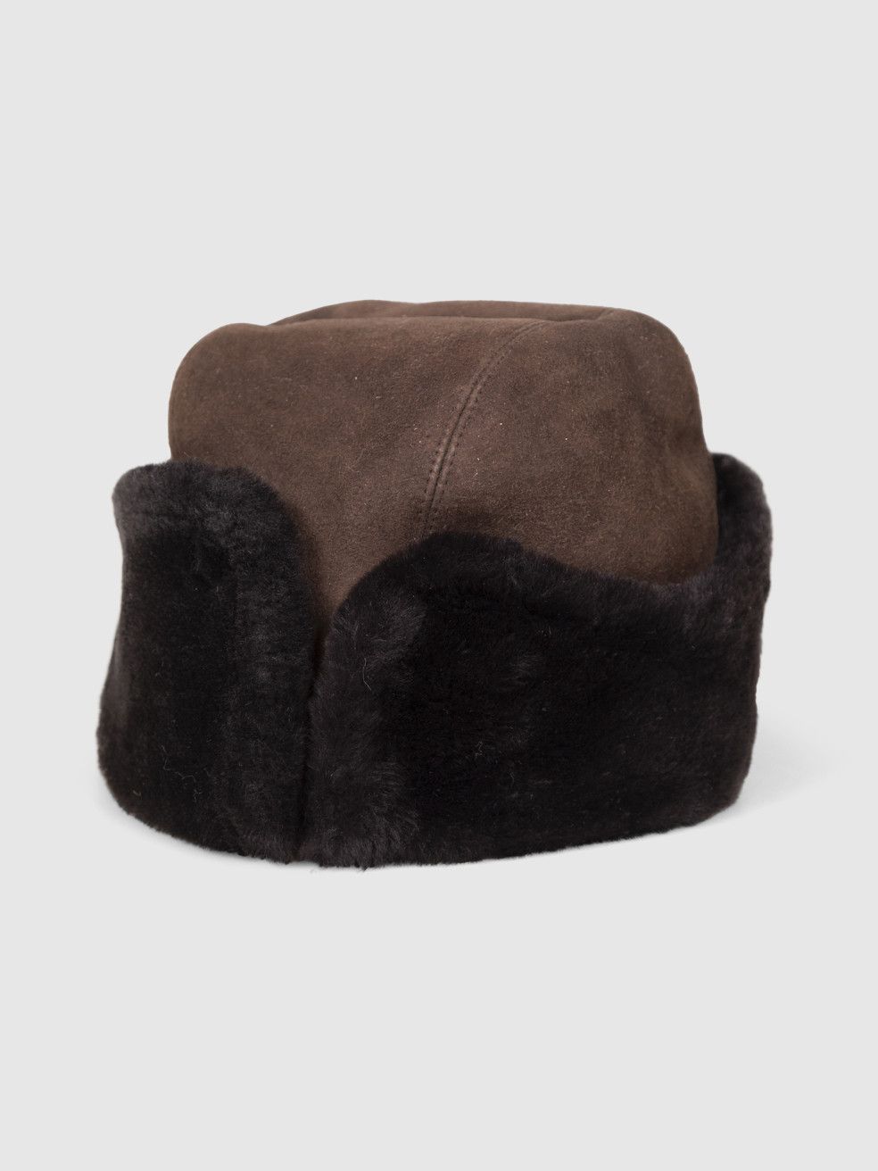 Borsalino Brown Fur & Leather Hat Size ONE SIZE - 2 Thumbnail