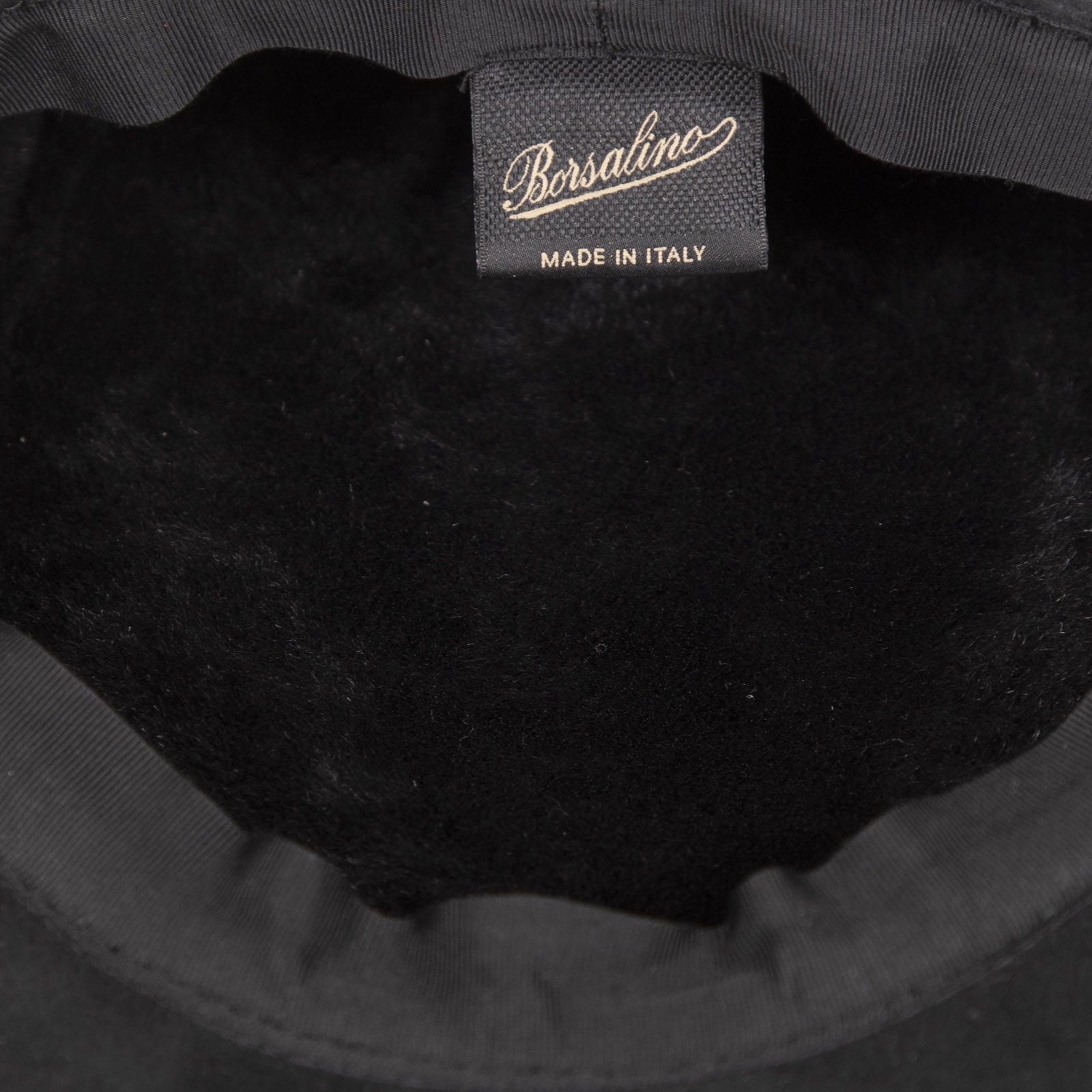 Borsalino Black Suede Fur Lined Baker Boy Hat Size ONE SIZE - 5 Thumbnail