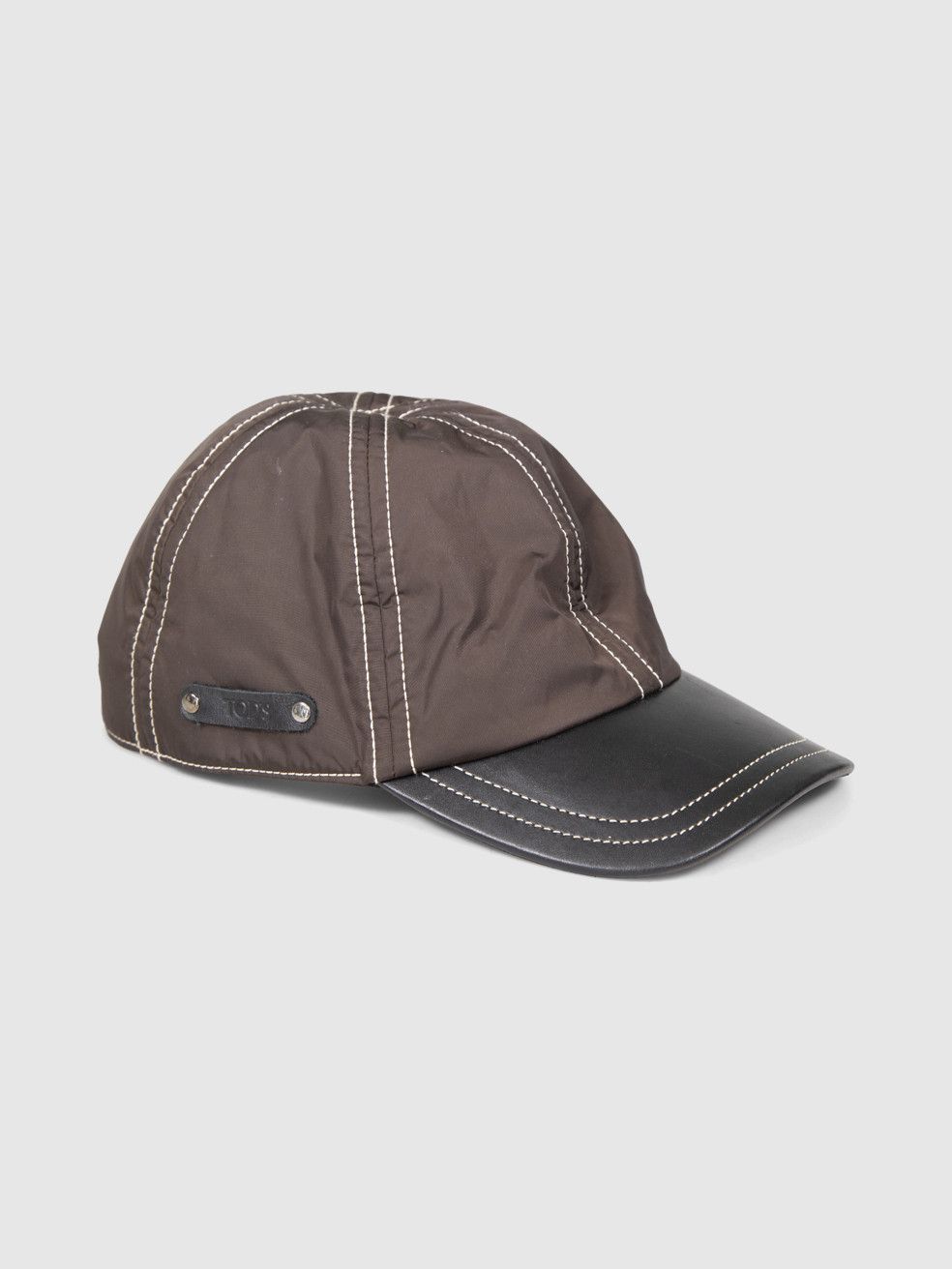 Tod's Brown & Black Leather Brim Cap Size ONE SIZE - 2 Thumbnail