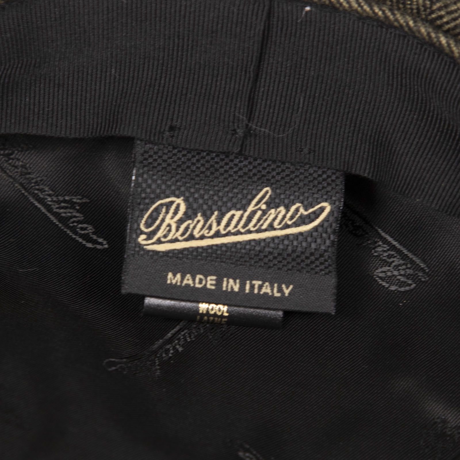 Borsalino Green Wool Herringbone Bakerboy Cap Size ONE SIZE - 6 Thumbnail