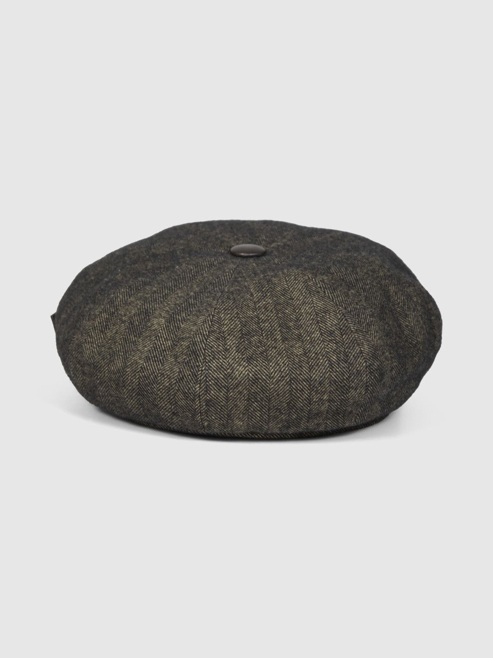 Borsalino Green Wool Herringbone Bakerboy Cap Size ONE SIZE - 3 Thumbnail