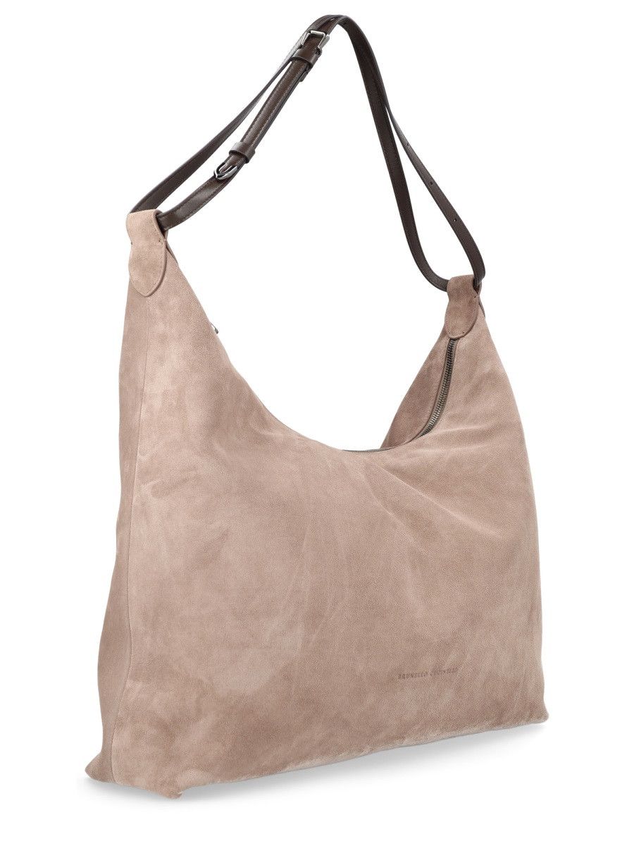 Brunello Cucinelli BRUNELLO CUCINELLI BORSA IN SUEDE - BEIGE Size ONE SIZE - 3 Thumbnail