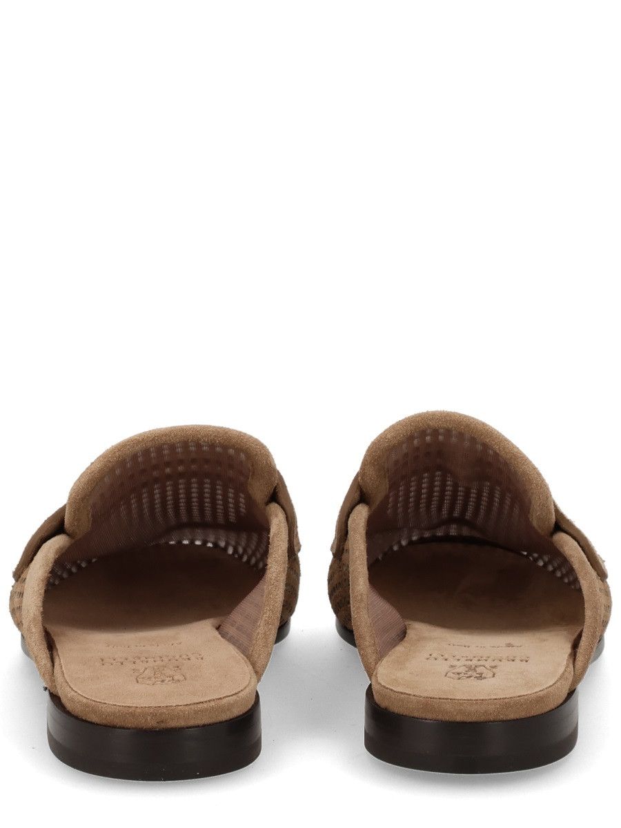 Brunello Cucinelli BRUNELLO CUCINELLI MULE "SPARKLING NET" - BUFF (IT 36) Size US 6 / IT 36 - 4 Thumbnail