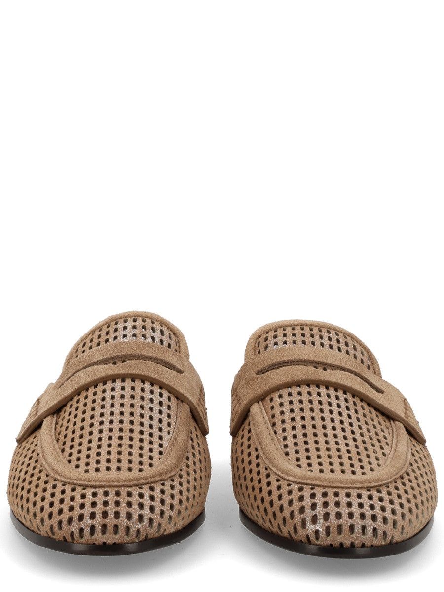 Brunello Cucinelli BRUNELLO CUCINELLI MULE "SPARKLING NET" - BUFF (IT 37) Size US 7 / IT 37 - 3 Thumbnail