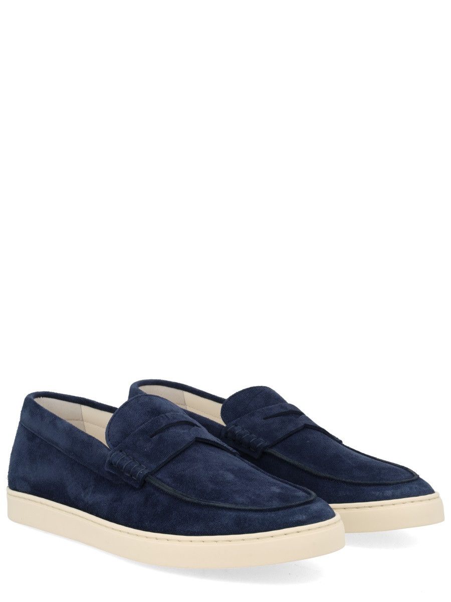 Brunello Cucinelli BRUNELLO CUCINELLI SUEDE LOAFER - BLUE (IT 44) Size US 11 / EU 44 - 2 Thumbnail