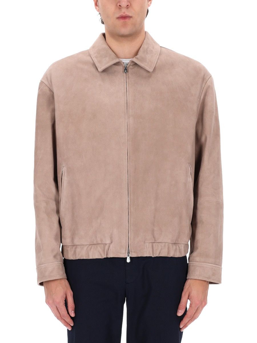 Brunello Cucinelli BRUNELLO CUCINELLI SUEDE JACKET - BEIGE Size US XL / EU 56 / 4 - 4 Thumbnail