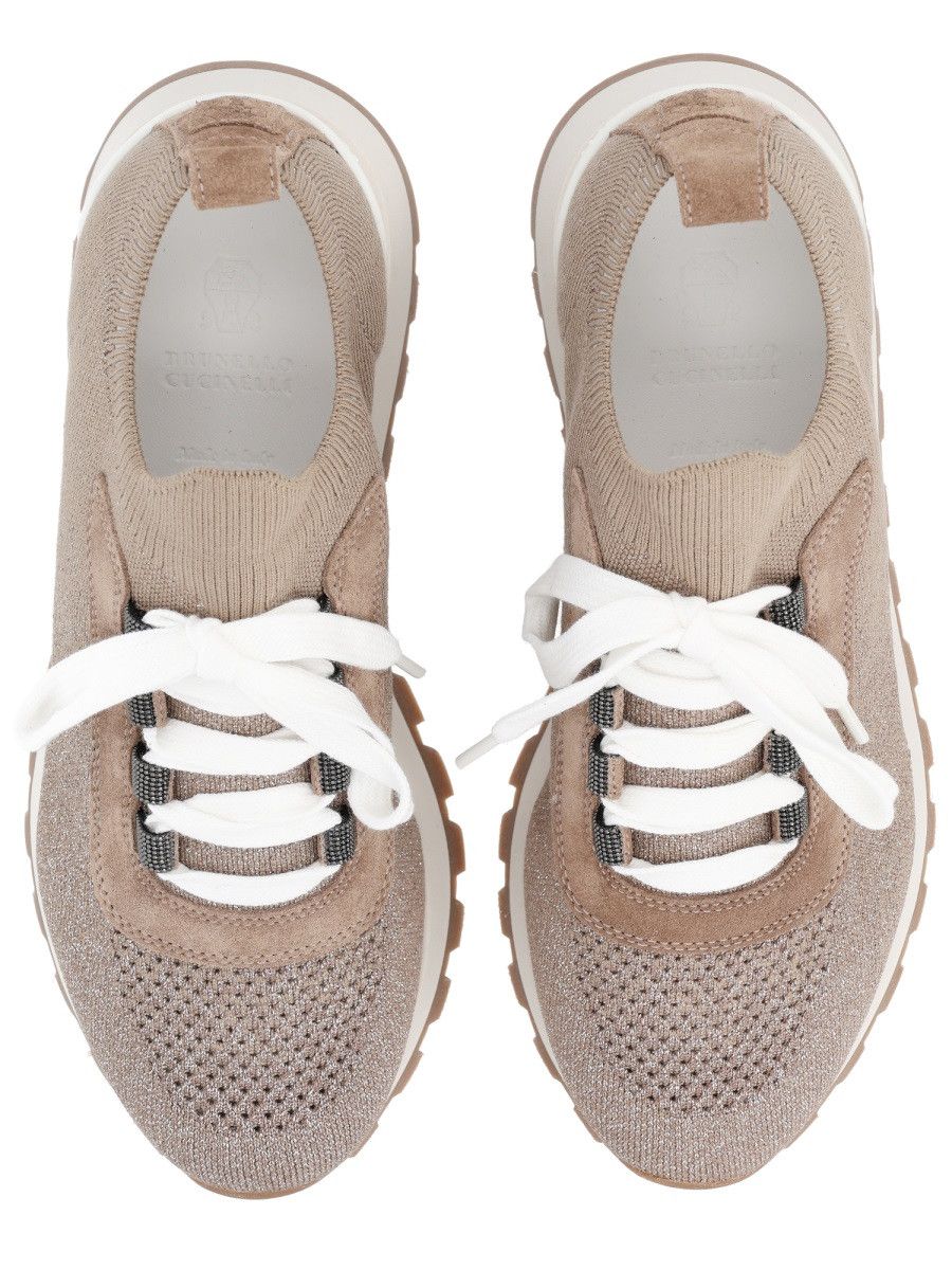 Brunello Cucinelli BRUNELLO CUCINELLI SNEAKER "RUNNER" - BEIGE (IT 41) Size US 11 / IT 41 - 5 Thumbnail