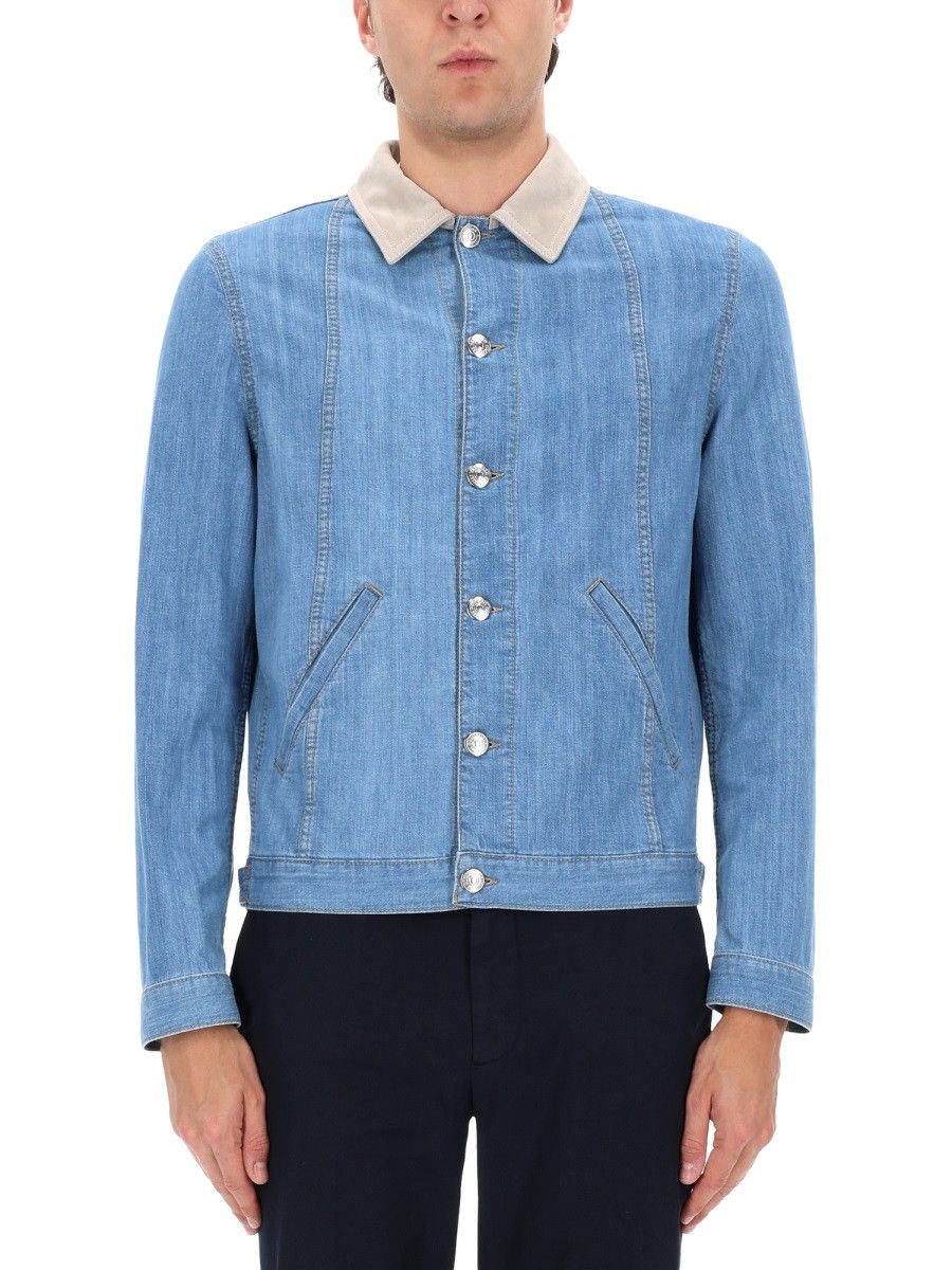 Brunello Cucinelli BRUNELLO CUCINELLI DENIM JACKET - DENIM (IT 52) Size US XL / EU 56 / 4 - 4 Thumbnail