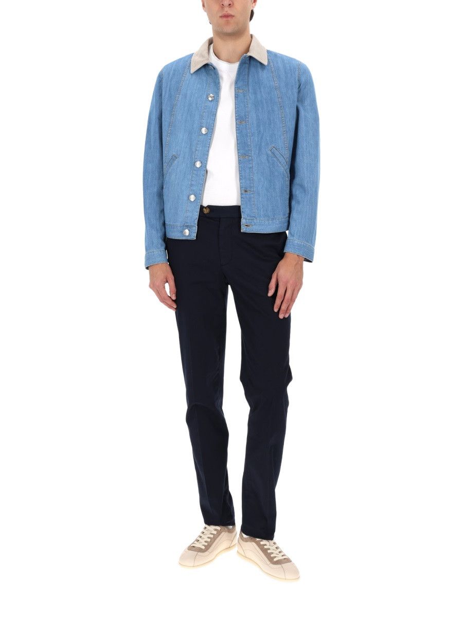 Brunello Cucinelli BRUNELLO CUCINELLI DENIM JACKET - DENIM (IT 52) Size US XL / EU 56 / 4 - 2 Thumbnail