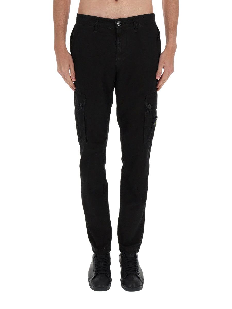 Stone Island STONE ISLAND CARGO PANTS WITH LOGO PATCH - BLACK (JEANS 29) Size US 29 - 6 Thumbnail