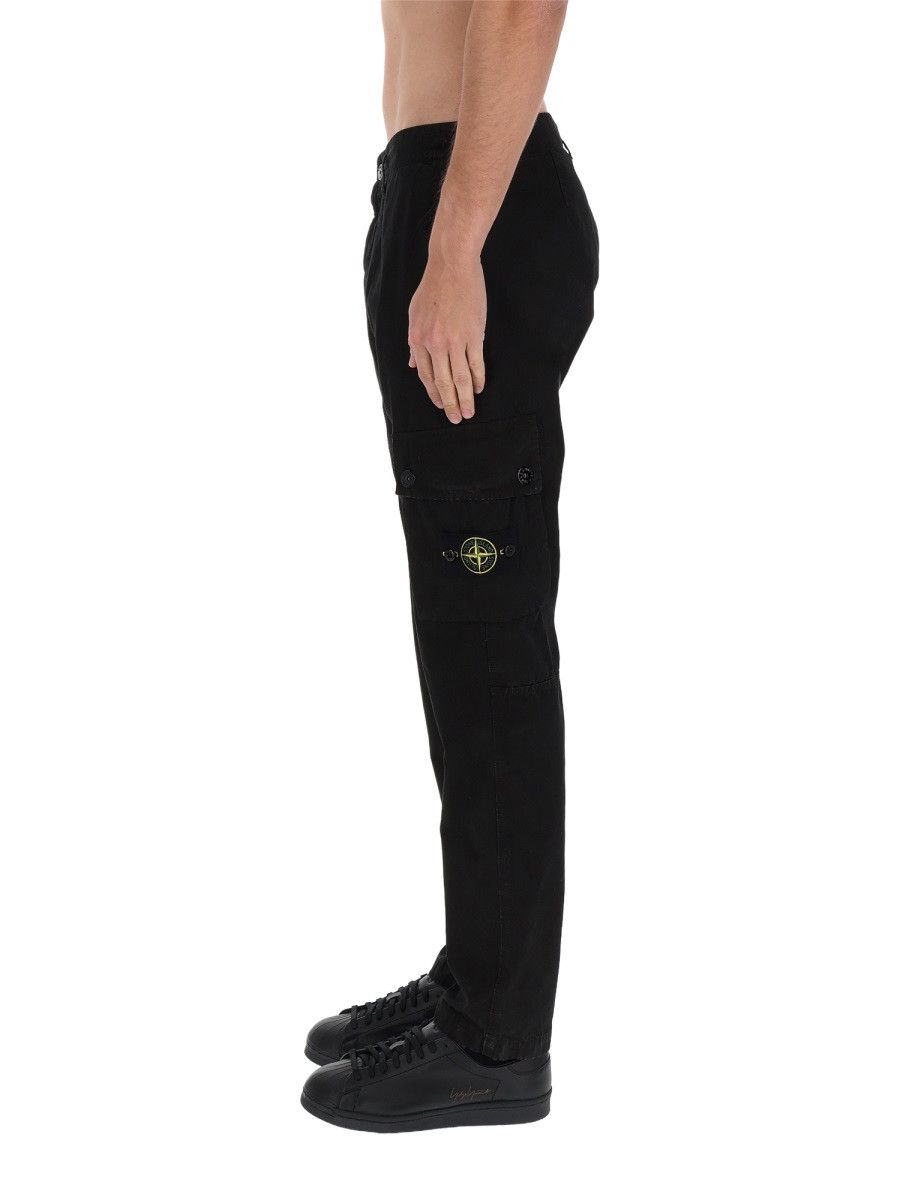 Stone Island STONE ISLAND CARGO PANTS WITH LOGO PATCH - BLACK (JEANS 30) Size US 30 / EU 46 - 4 Thumbnail