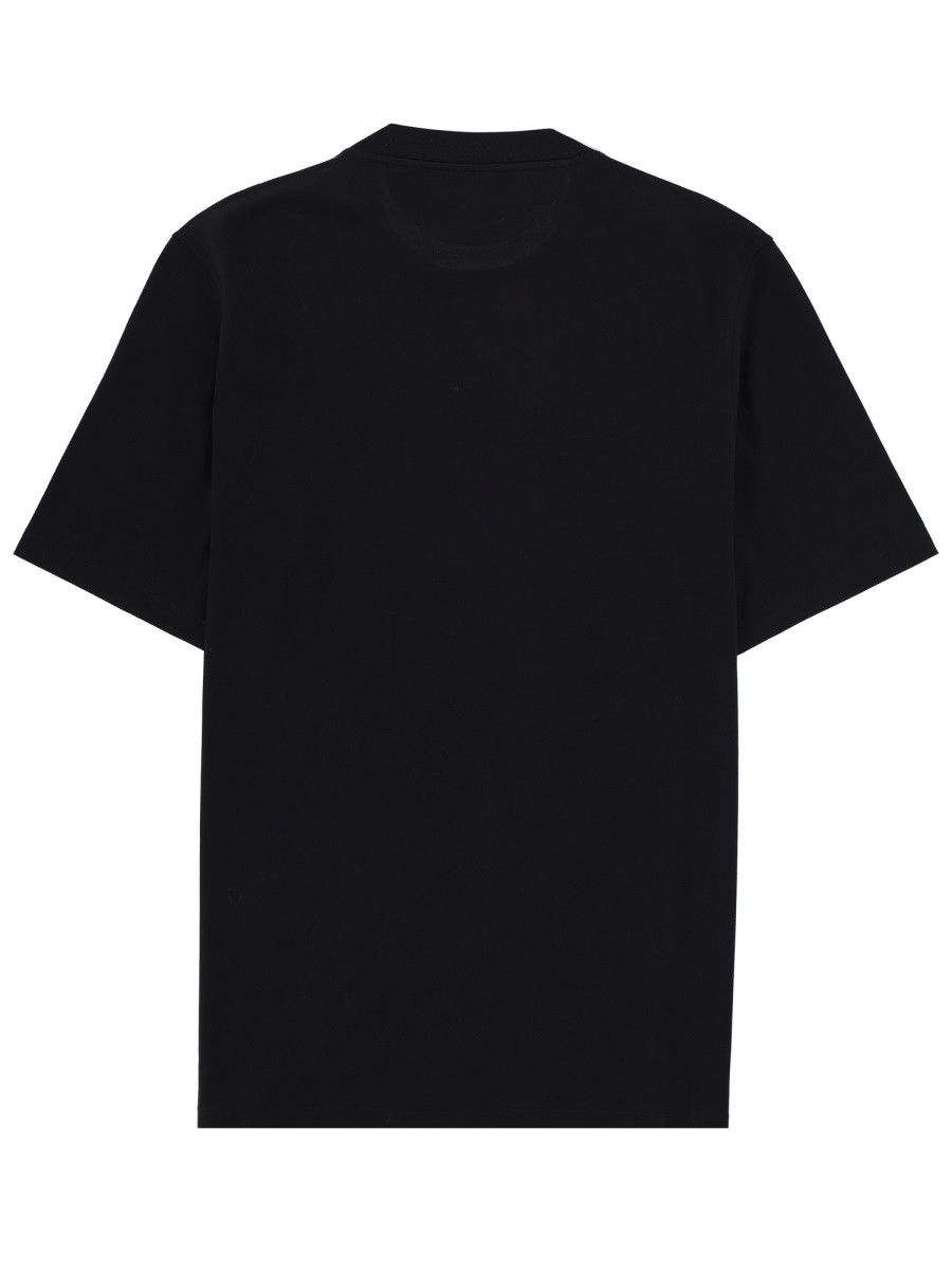 Brunello Cucinelli BRUNELLO CUCINELLI T-SHIRT WITH PRINT - BLACK Size US XXL / EU 58 / 5 - 2 Thumbnail