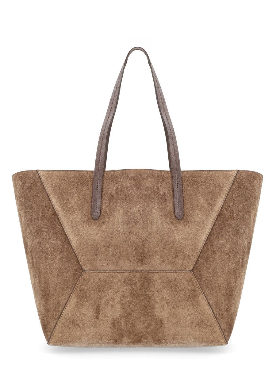Brunello Cucinelli BRUNELLO CUCINELLI MAXI SHOPPING BAG - BROWN Size ONE SIZE - 2 Thumbnail