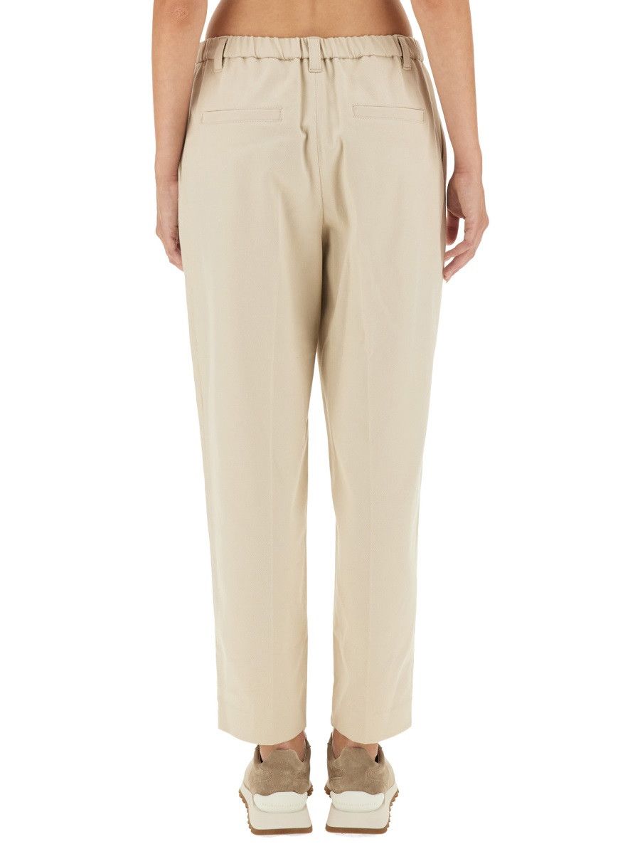 Brunello Cucinelli BRUNELLO CUCINELLI CROPPED FIT PANTS - IVORY (IT 40) Size 40" / US 18 - 3 Thumbnail